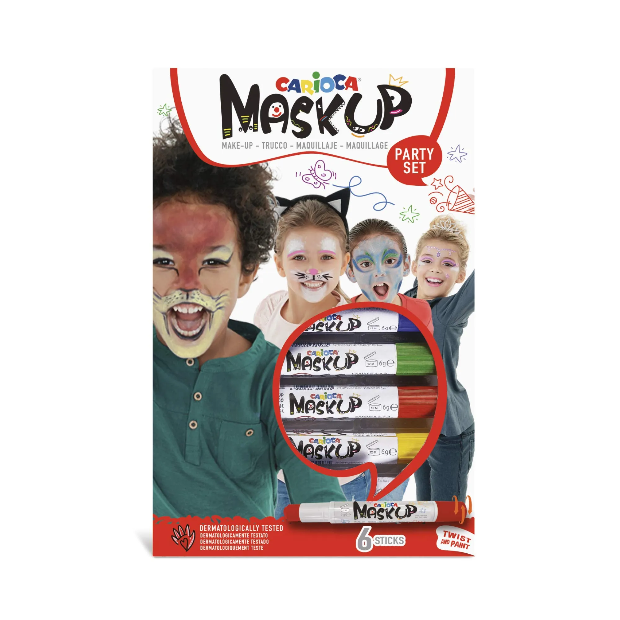 CARIOCA Mask Up Party - Kit Truccabimbi Professionale