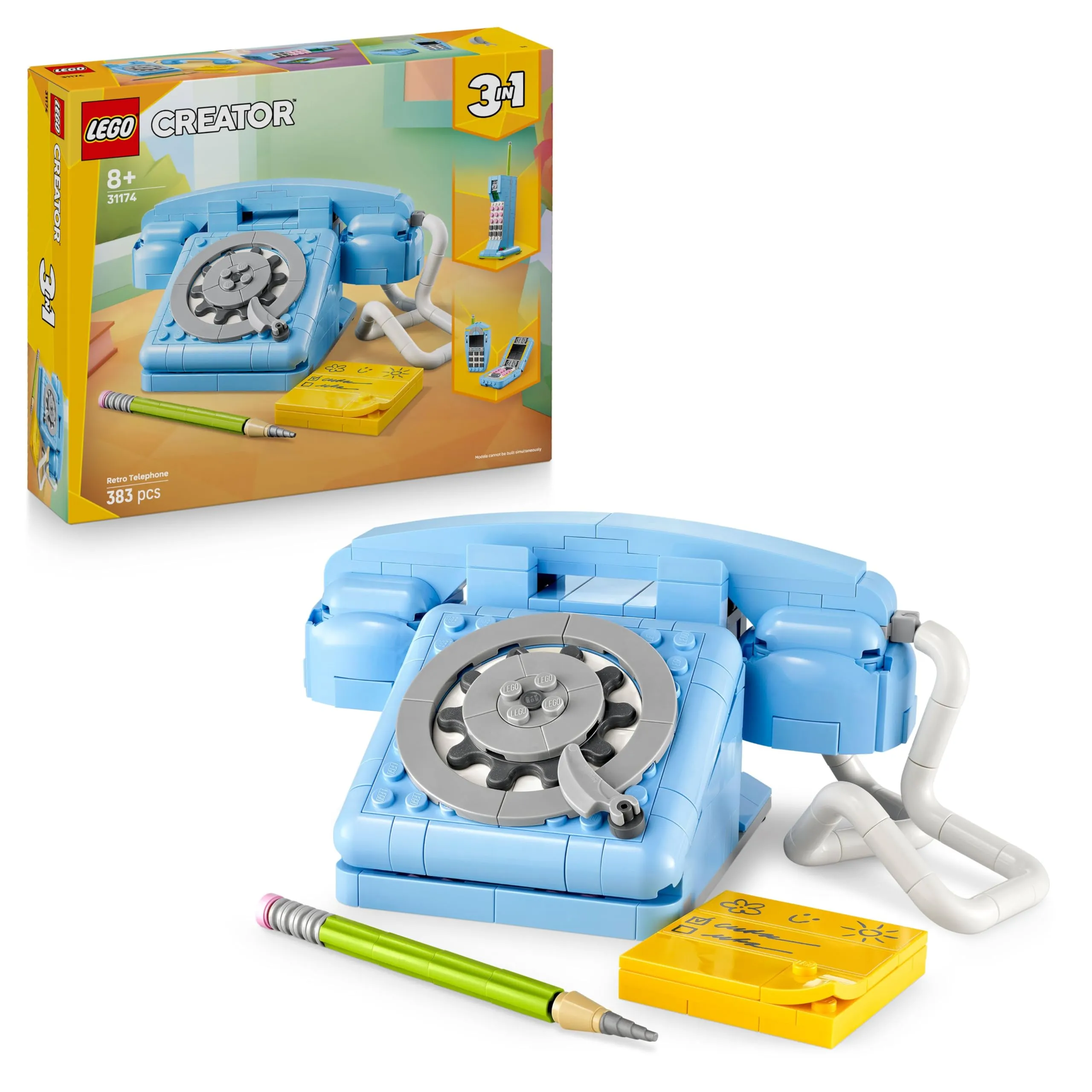 LEGO Creator 3in1 Telefono Retrò con Disco di Selezione Rotante