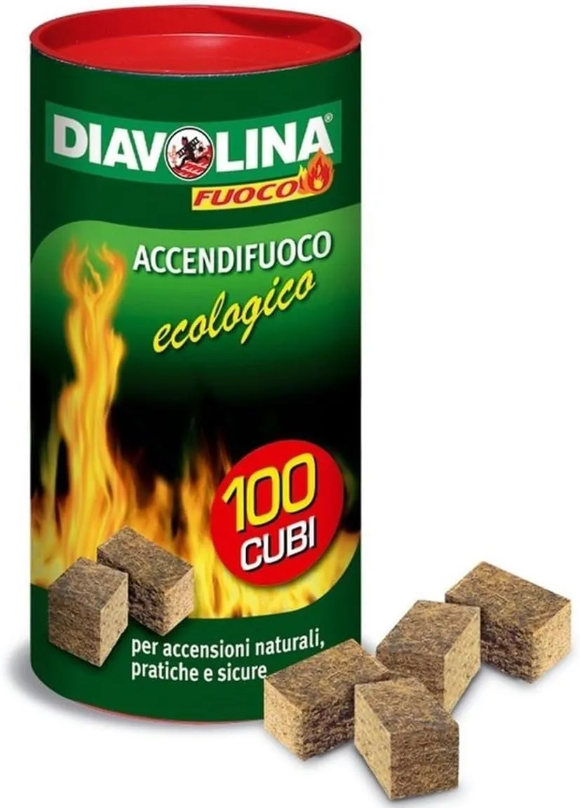Diavolina Accendifuoco Ecologico - 100 Cubetti