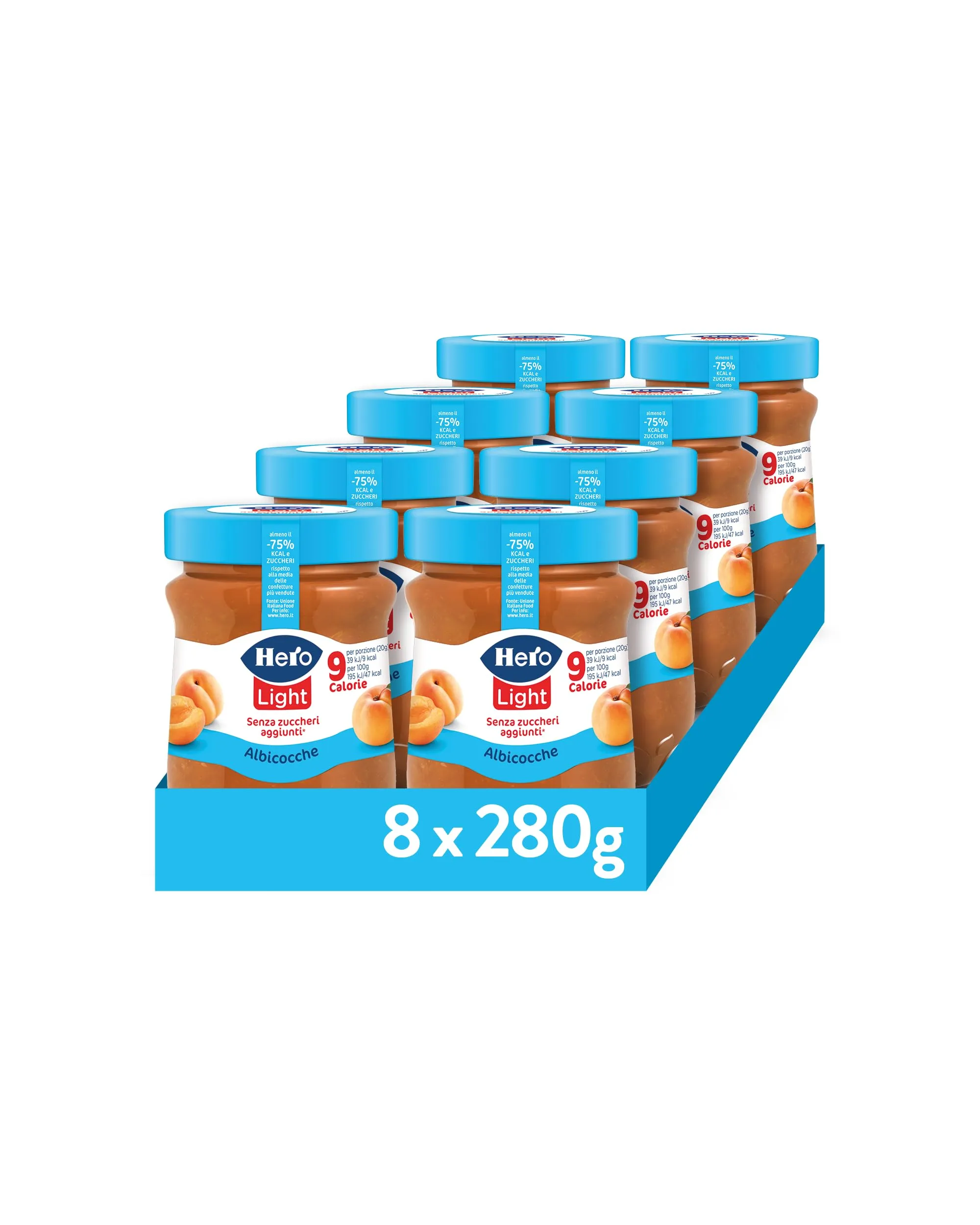 Hero Light Confettura di Albicocche Light - 8x280g