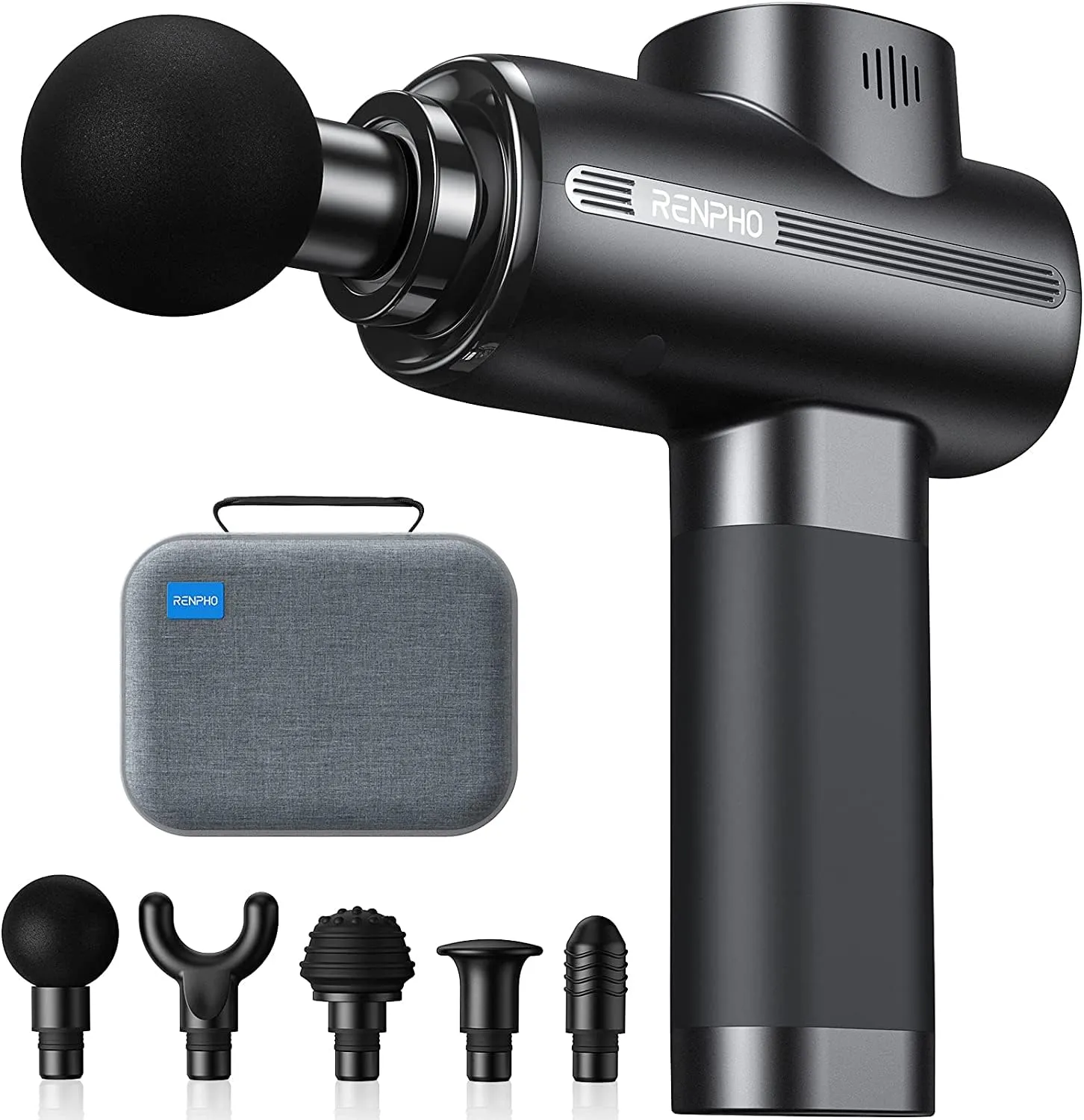 Renpho Pistola Massaggi Muscolare Profondo Tessuto, Nero