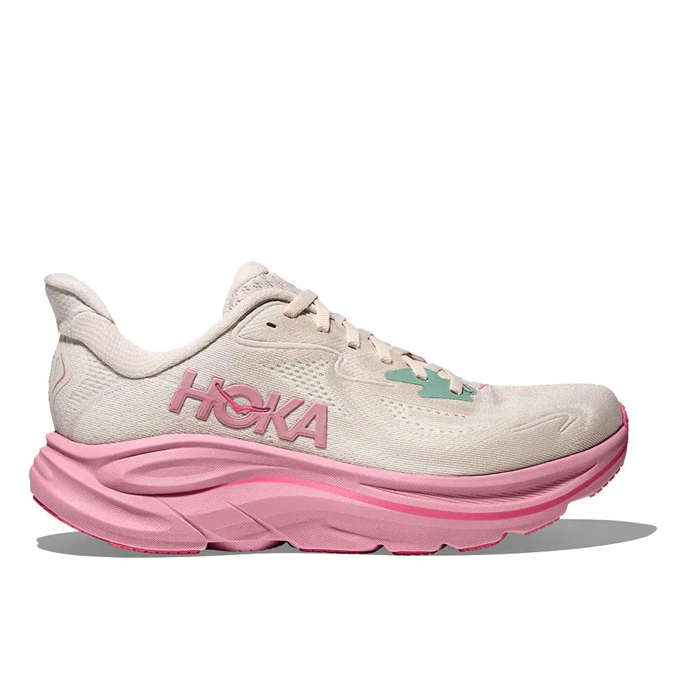 Hoka Sneaker Clifton 10 Donna, Crema Rosa/Rosa Secca, 38.5 EU