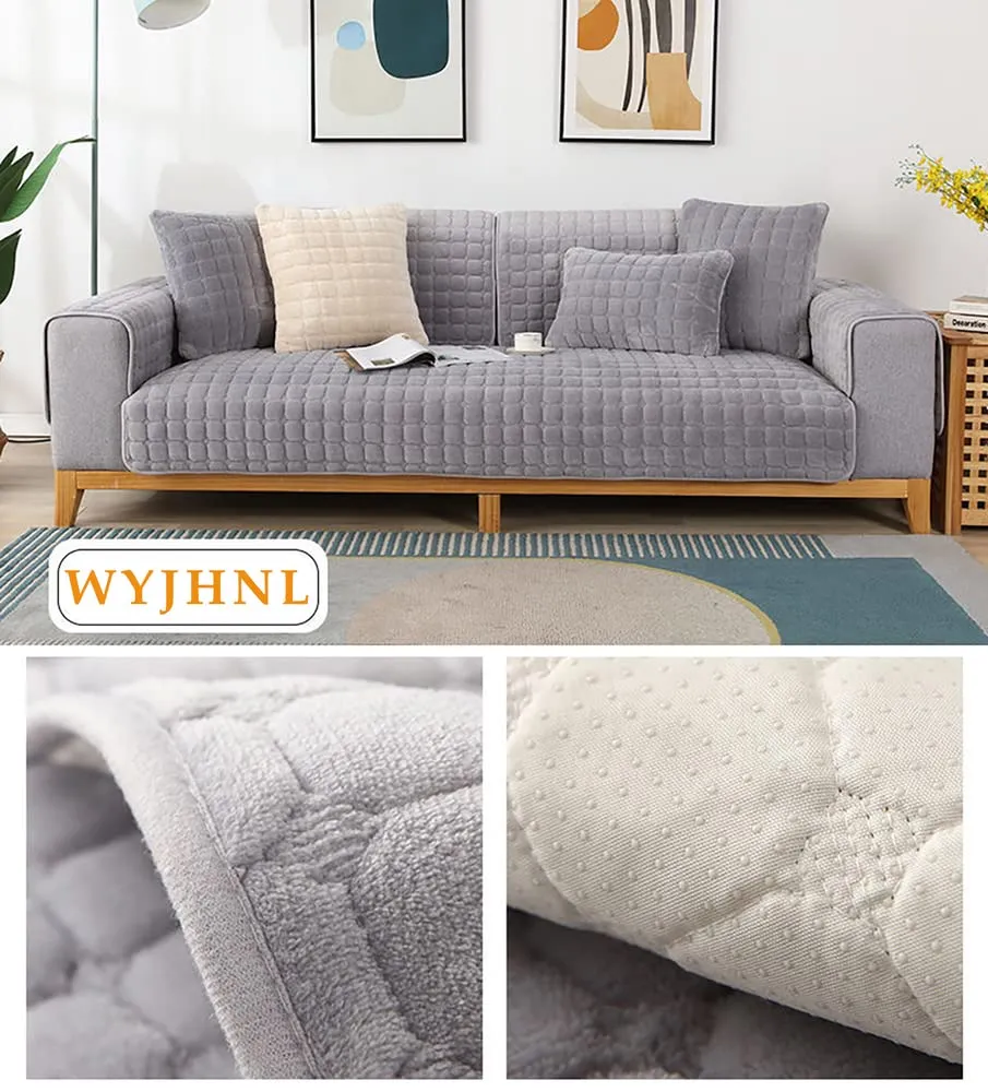 Copridivano in Flanella Super Morbida Grigio Chiaro 70x210 cm