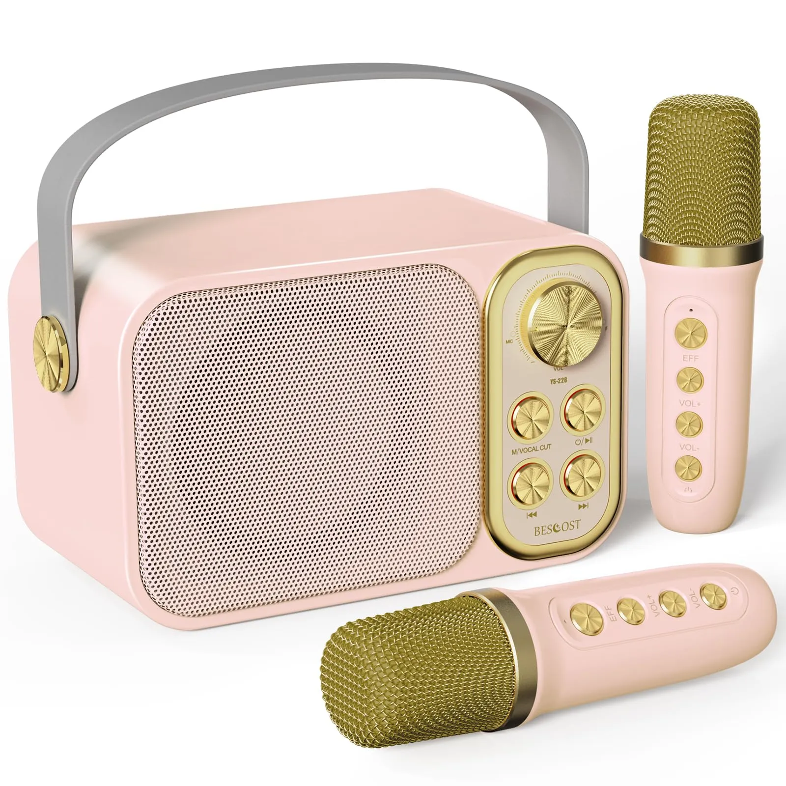 Karaoke Professionale per Bambini BESCOST con 2 Microfoni Wireless