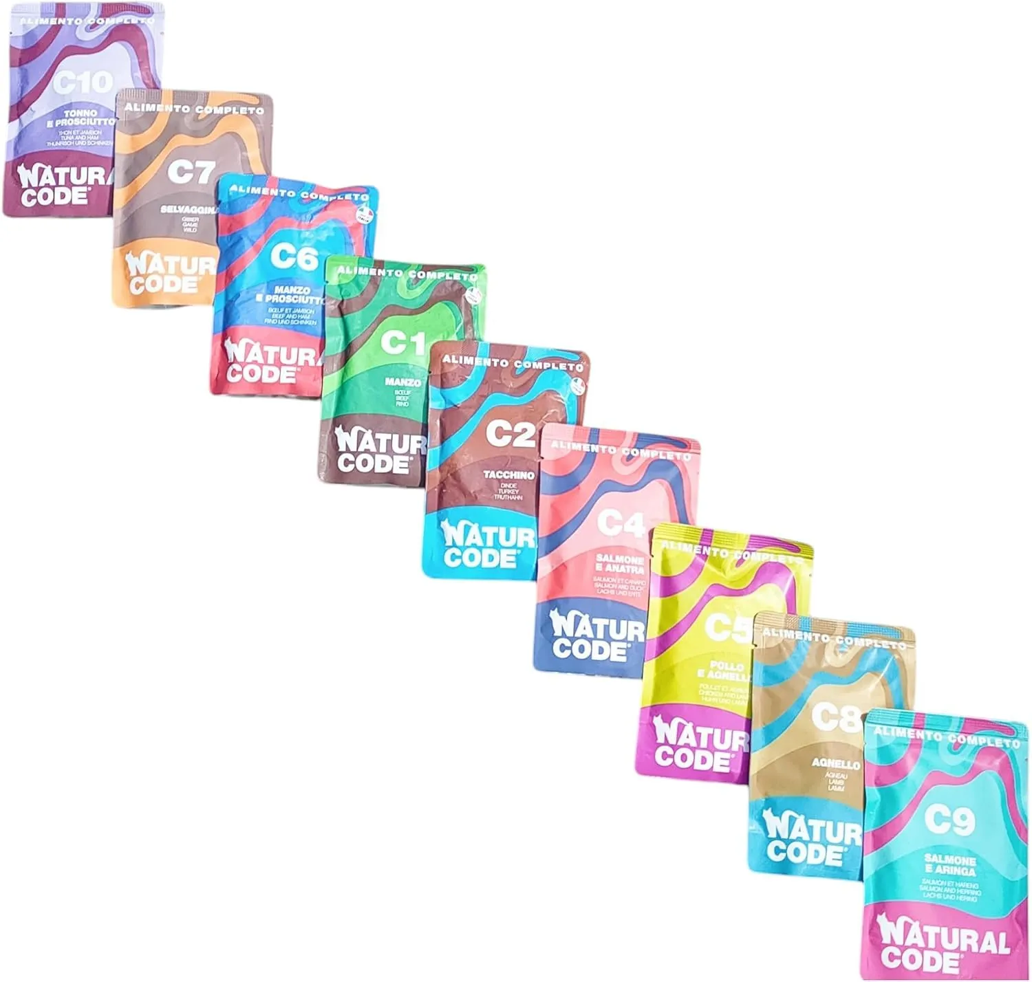 Natural Code Alimento Umido per Gatti - 24 Bustine Assortite