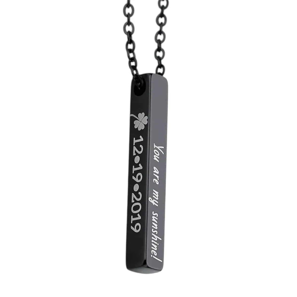Collana Personalizzabile con Ciondolo Rettangolare in Acciaio Inossidabile