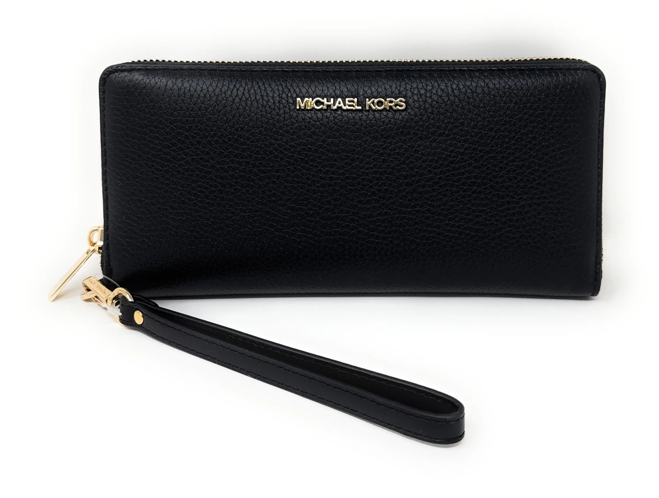 Michael Kors Jet Set Travel Continental Leather Wristlet - Nero