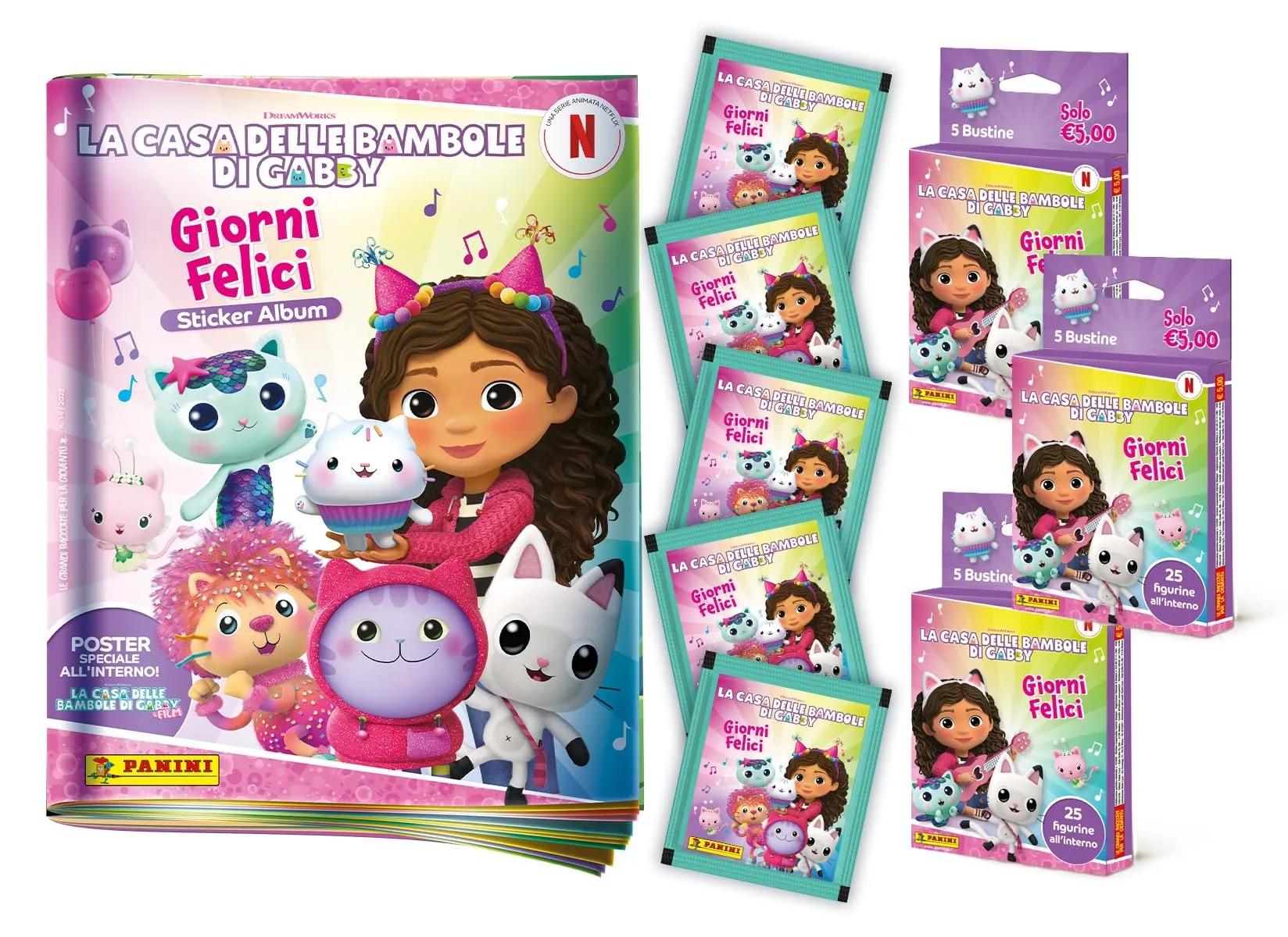 La Casa delle Bambole di Gabby: Giorni Felici - Sticker Collection - Super Starter Pack Panini