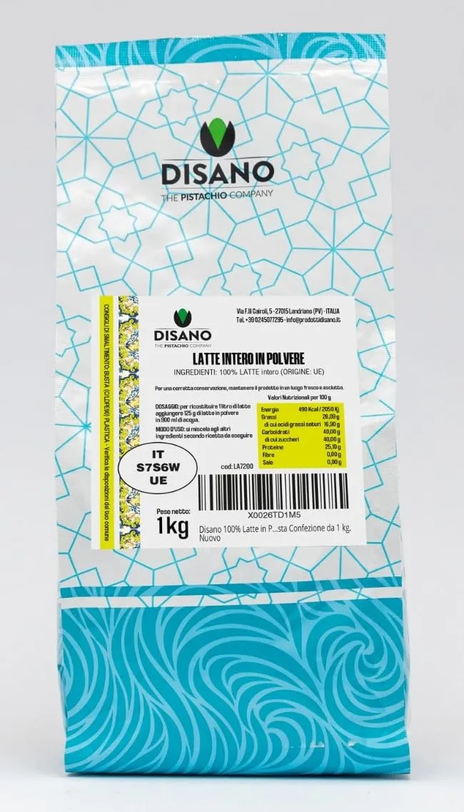 Disano 1kg 100% Latte Intero in Polvere Istantaneo