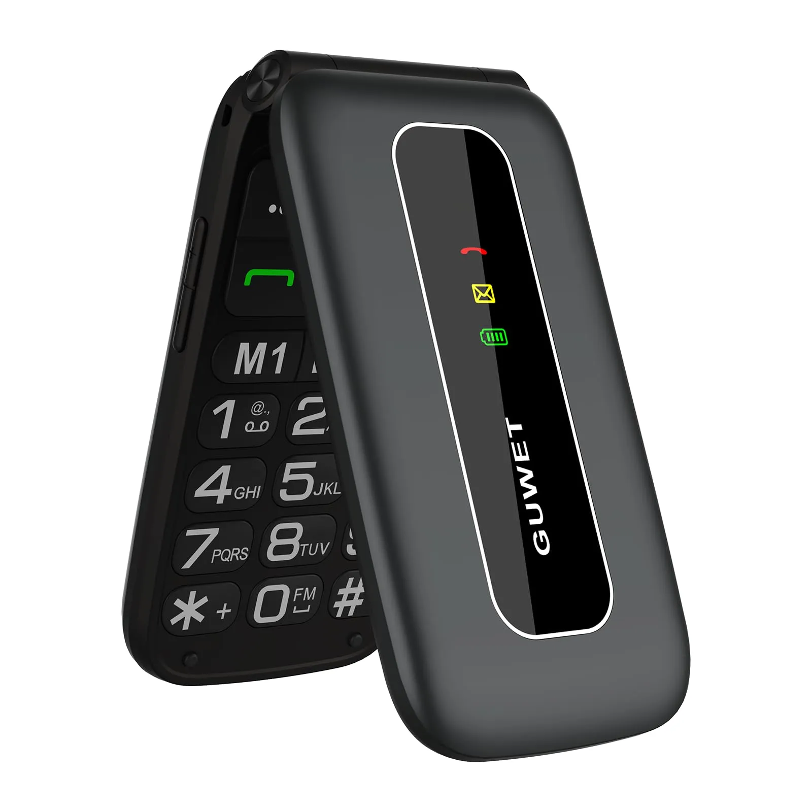 Guwet F20 Telefono Cellulare Pieghevole per Anziani con Tasti Grandi, SOS e Lunga Durata Batteria