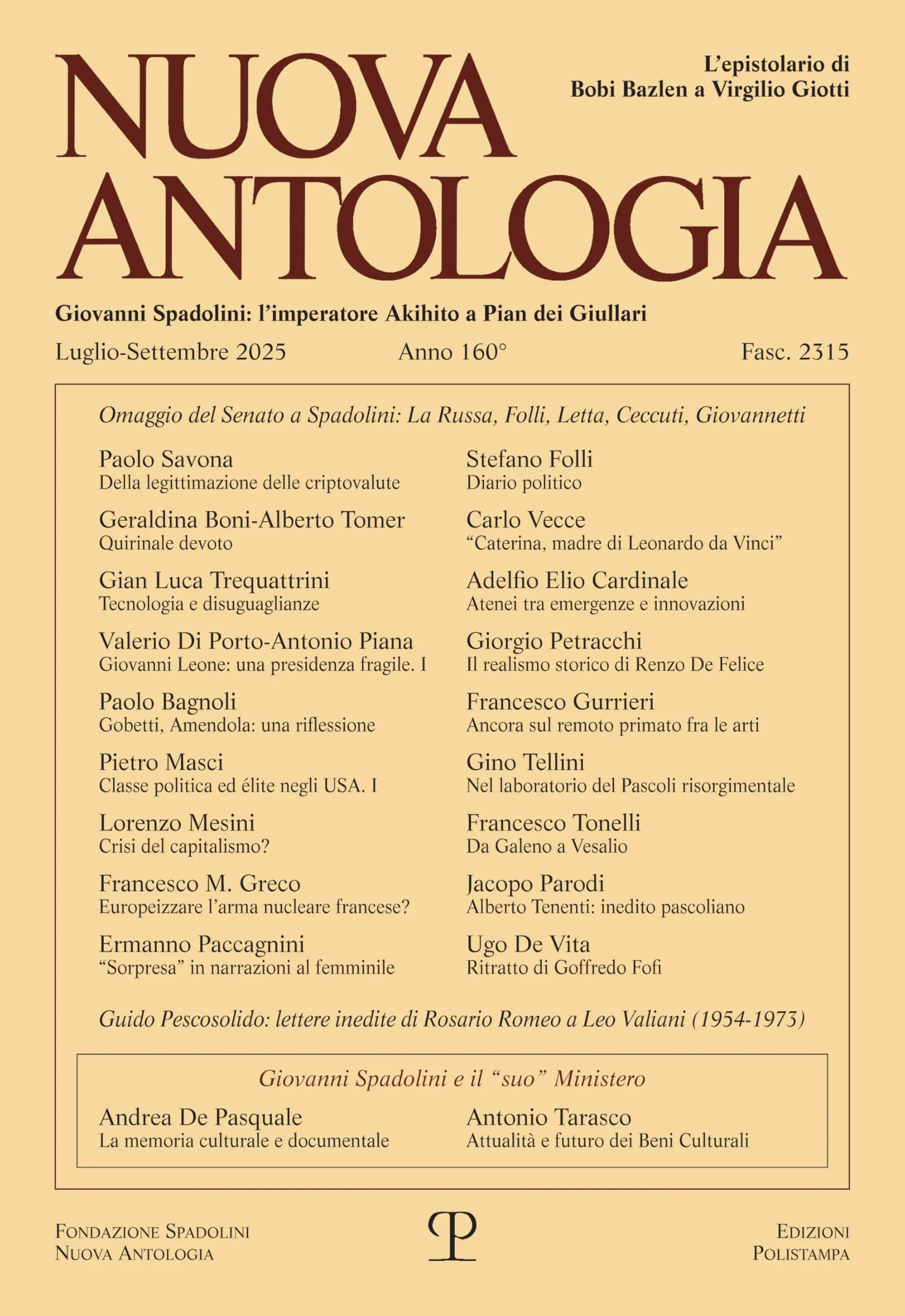 Nuova Antologia. Luglio-Settembre (2025) (Vol. 3)