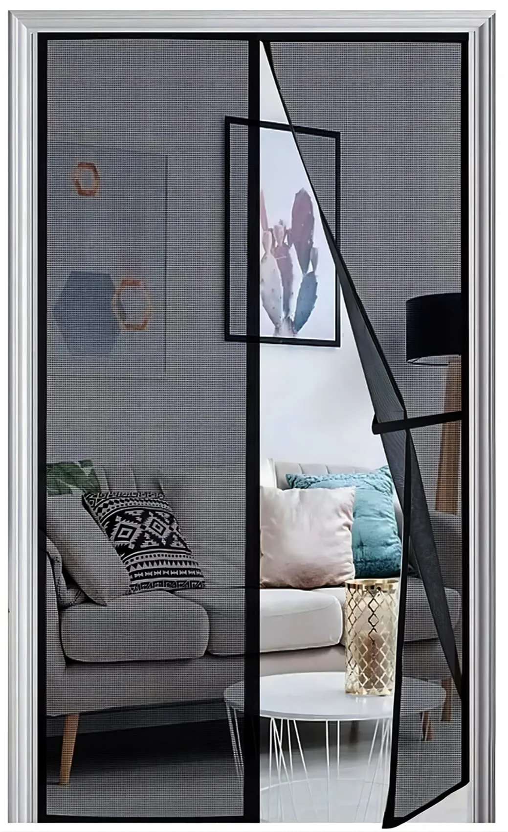 Panngu Zanzariera Magnetica per Porte e Finestre 100x220cm - Nero