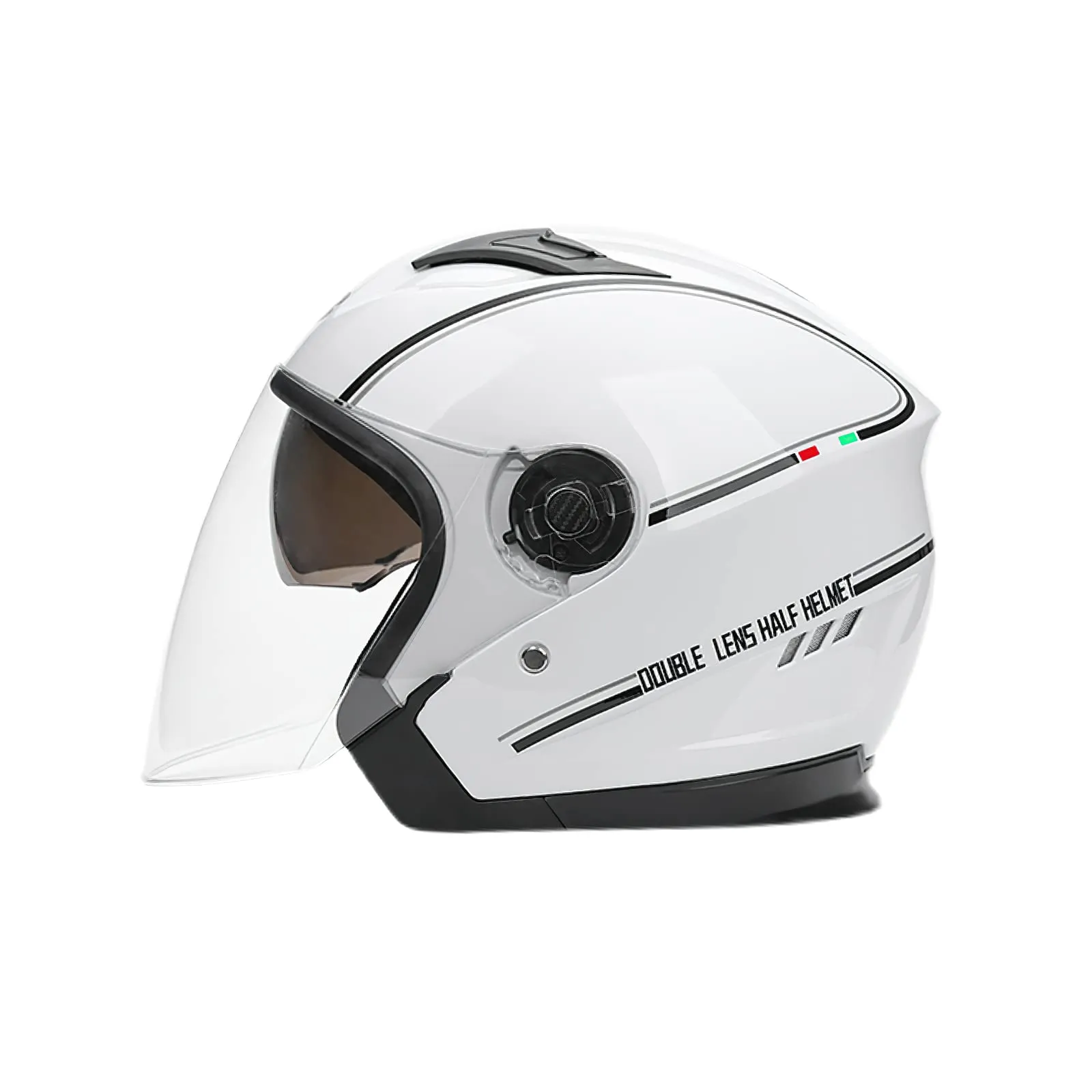 LIONCIANO Casco Semiaperto Adulto con Doppia Visiera