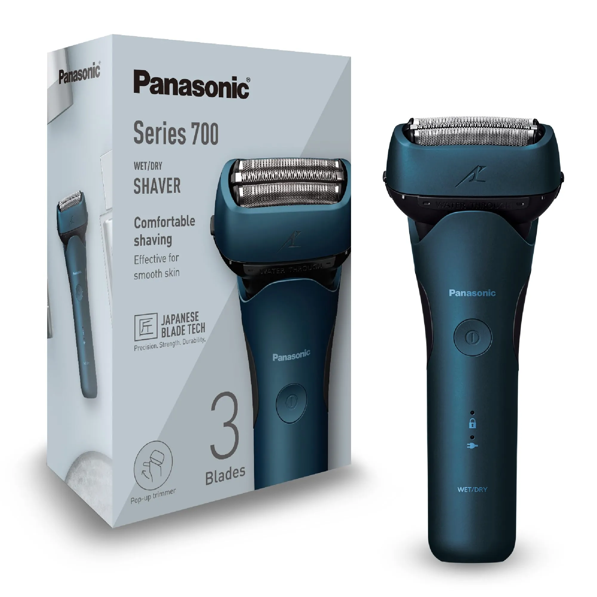 Panasonic Series 700 ES-ALT4B Rasoio Elettrico da Uomo a 3 Lame Wet & Dry