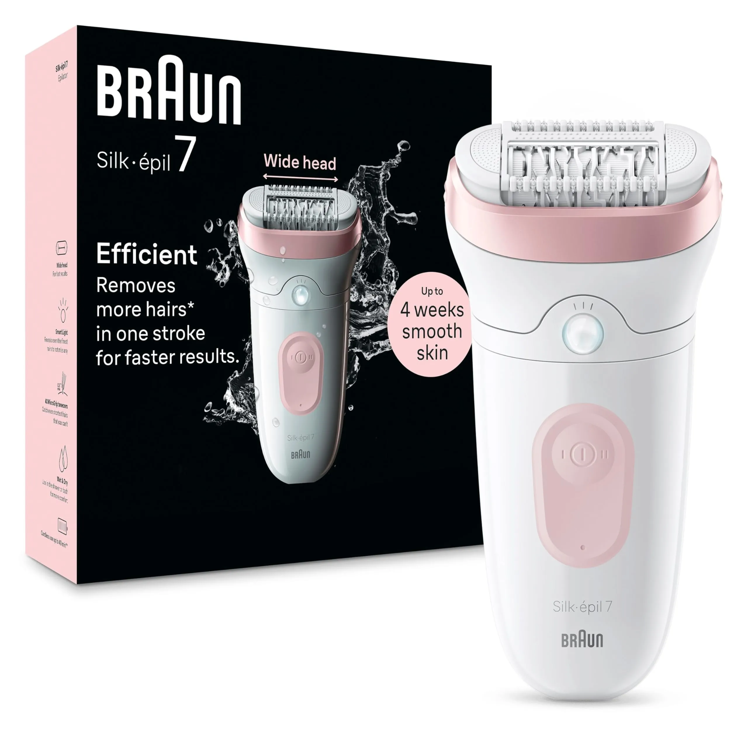Braun Silk-épil 7 7-000 Depilatore Elettrico Donna Wet & Dry