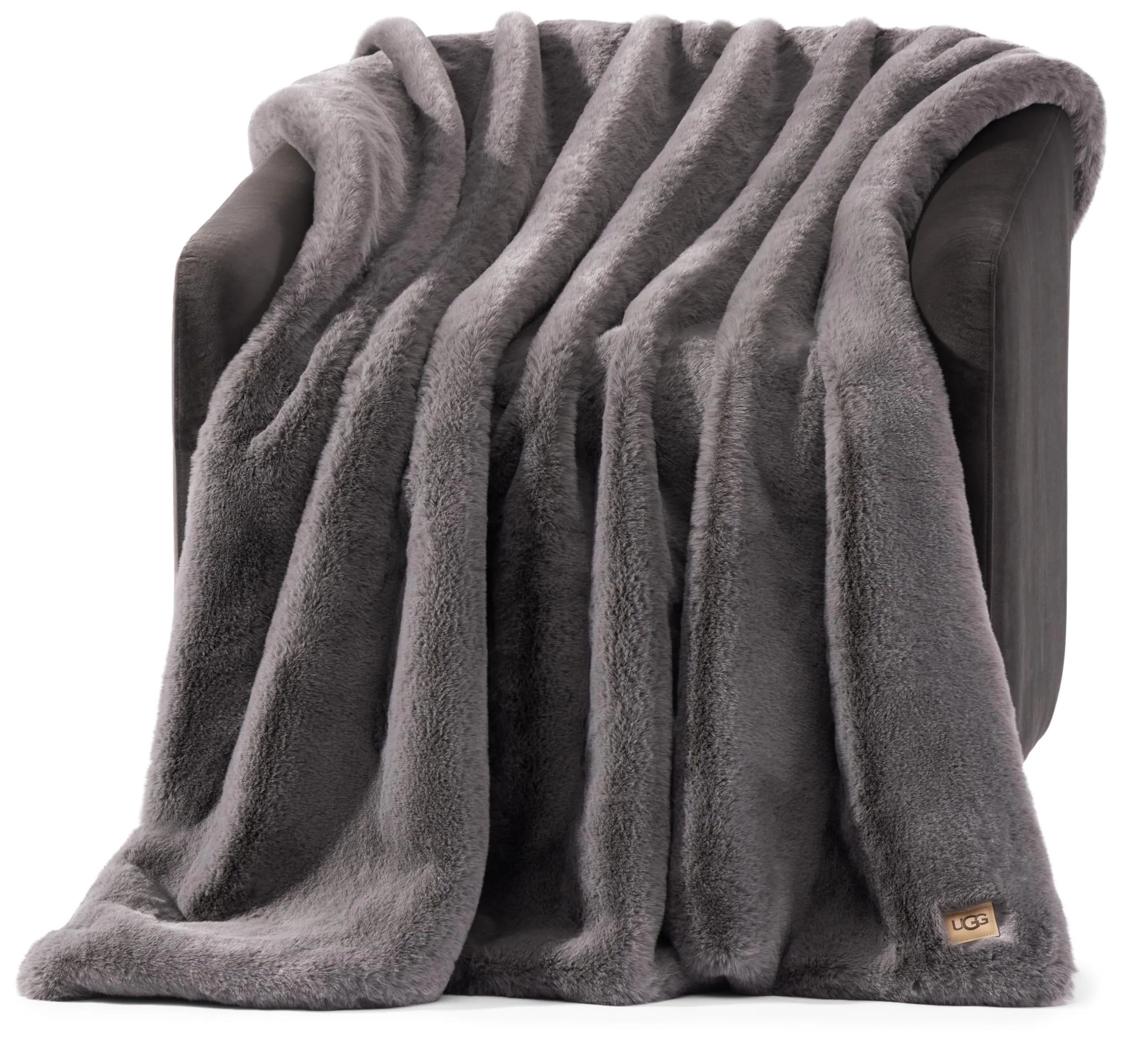UGG Euphoria - Coperta Reversibile in Peluche Carbone