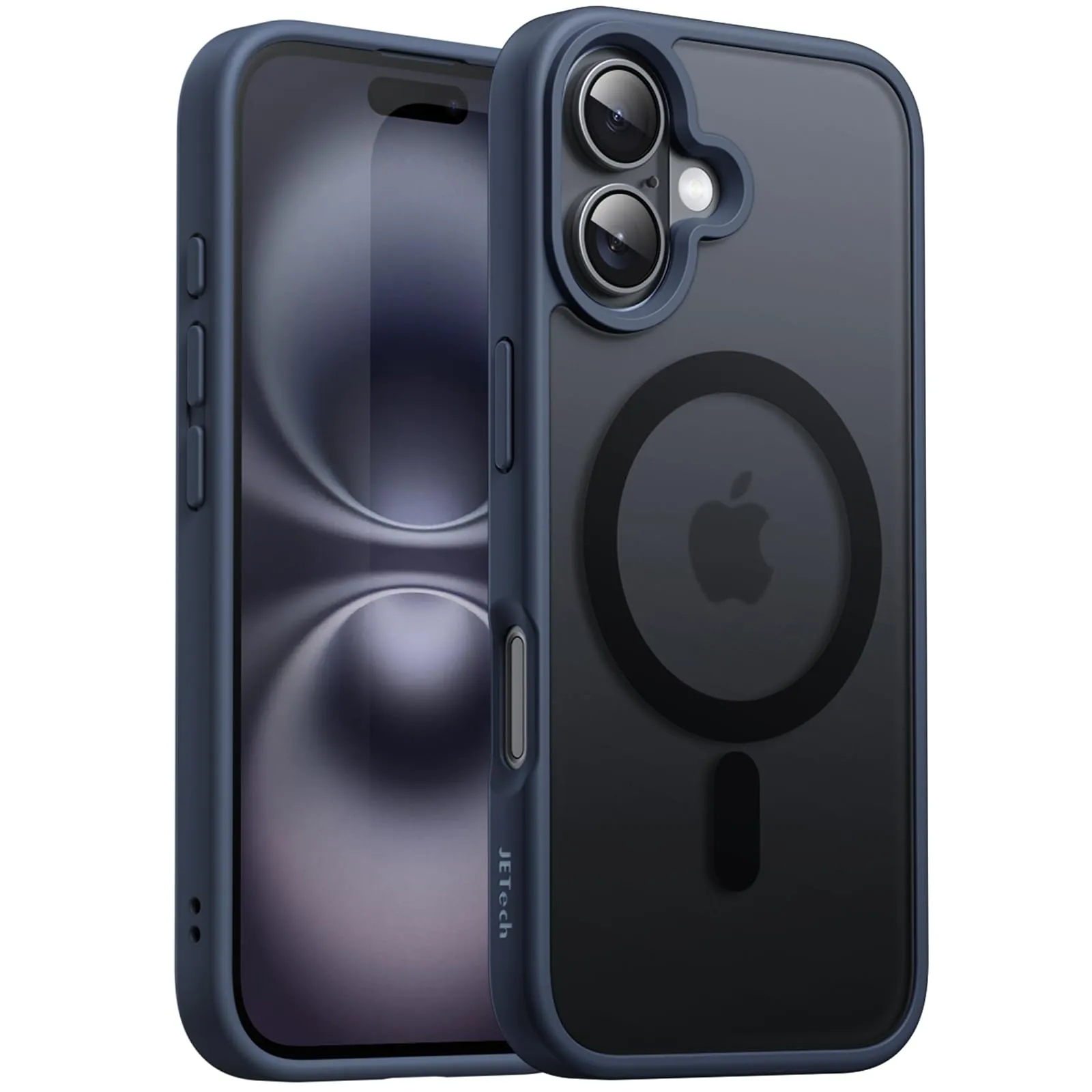 JETech Cover Magnetica per iPhone 16 6,1 Pollici (Blu Tempesta) - Compatibile MagSafe, Antiurto