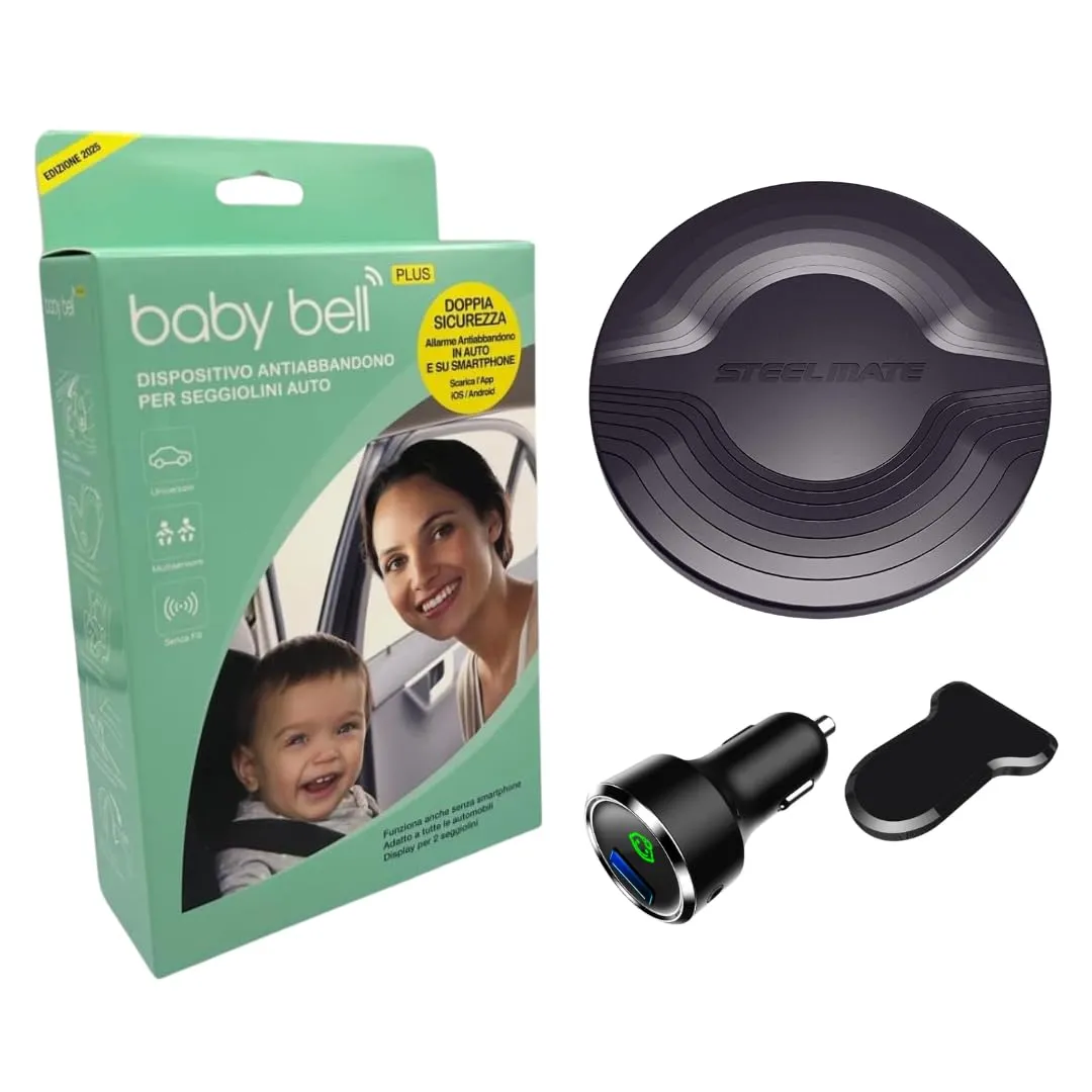Baby Bell Plus Edizione 2025 - Dispositivo Antiabbandono Auto Universale