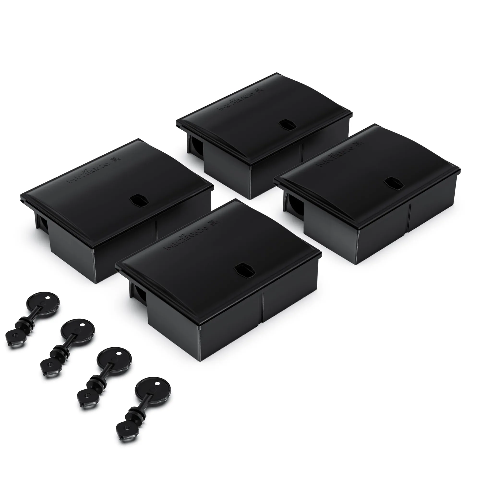 Mice&Co Scatole di Esca per Topi con Chiave - Pack 4 Unità