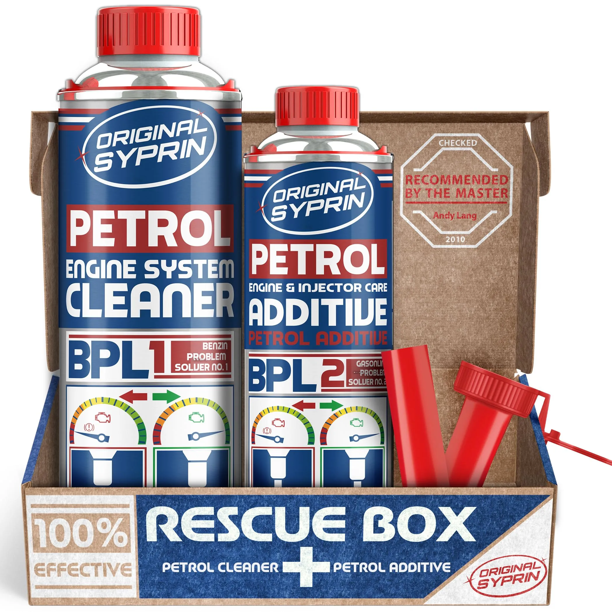 SYPRIN Additivo e Pulitore Completo del Sistema di Alimentazione Iniettori Benzina