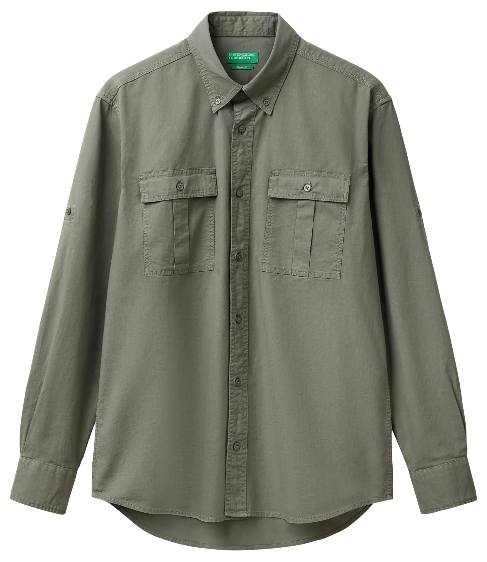 United Colors of Benetton Camicia Verde Uomo