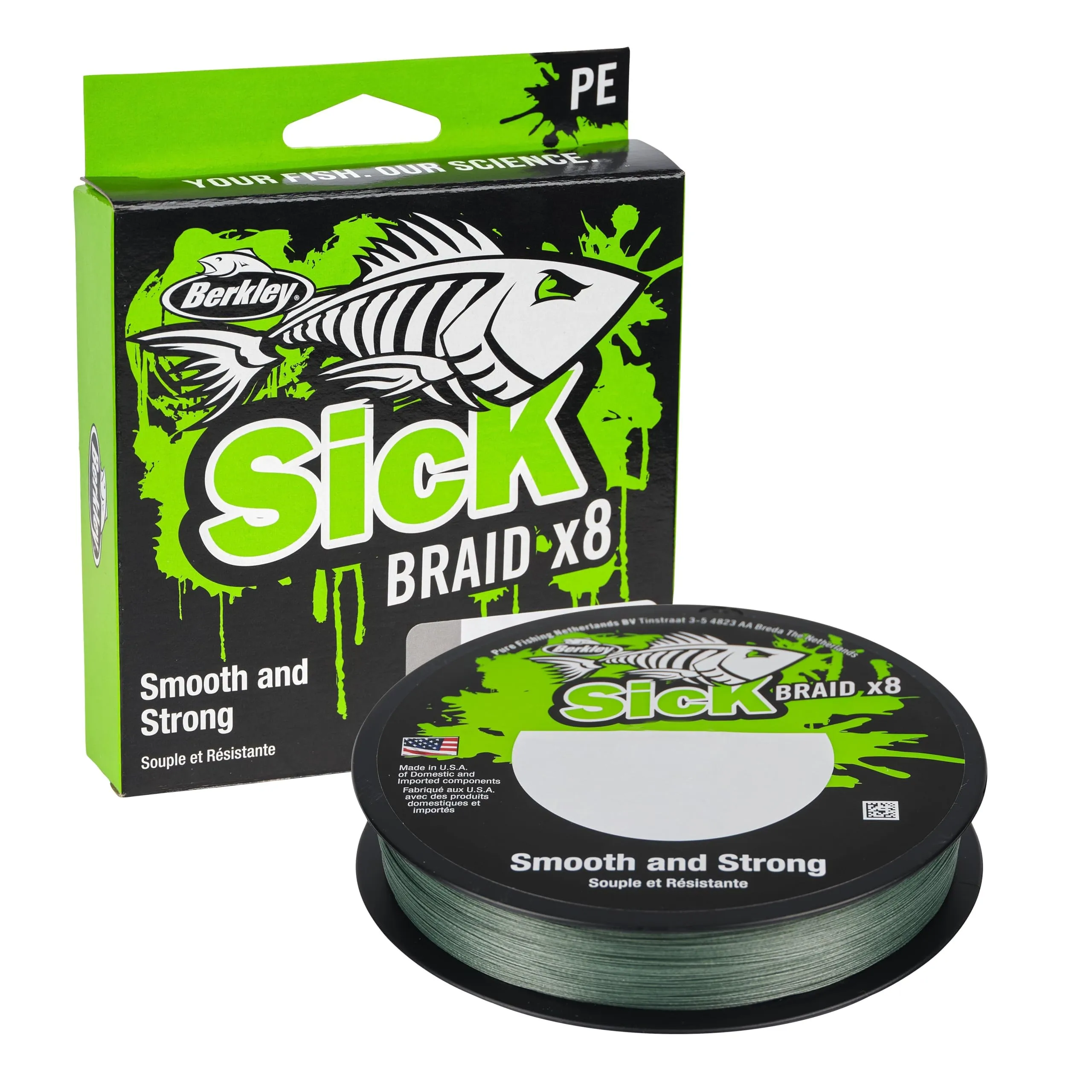 Berkley Sick Braid Treccia da Pesca Verde Muschio 0.10mm