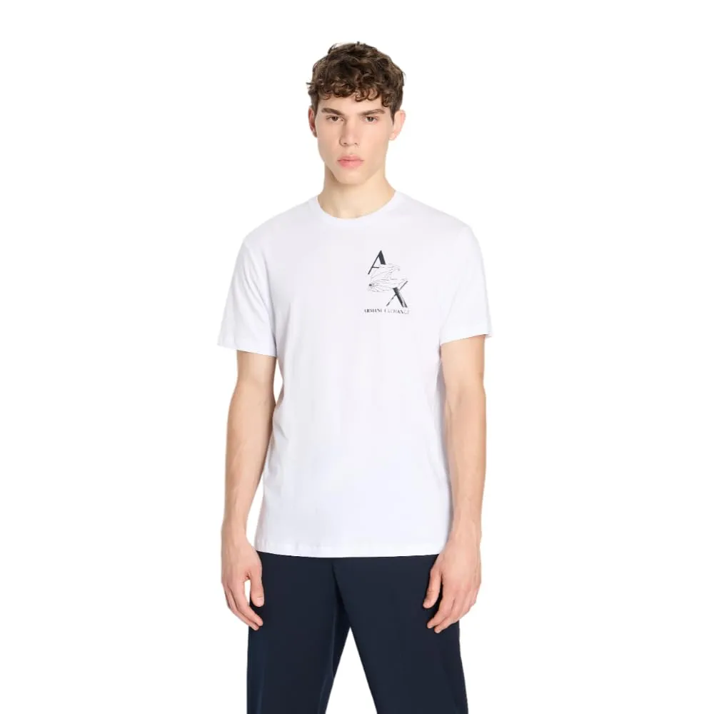 T-shirt Uomo Armani Exchange con Logo Tono su Tono Bianca