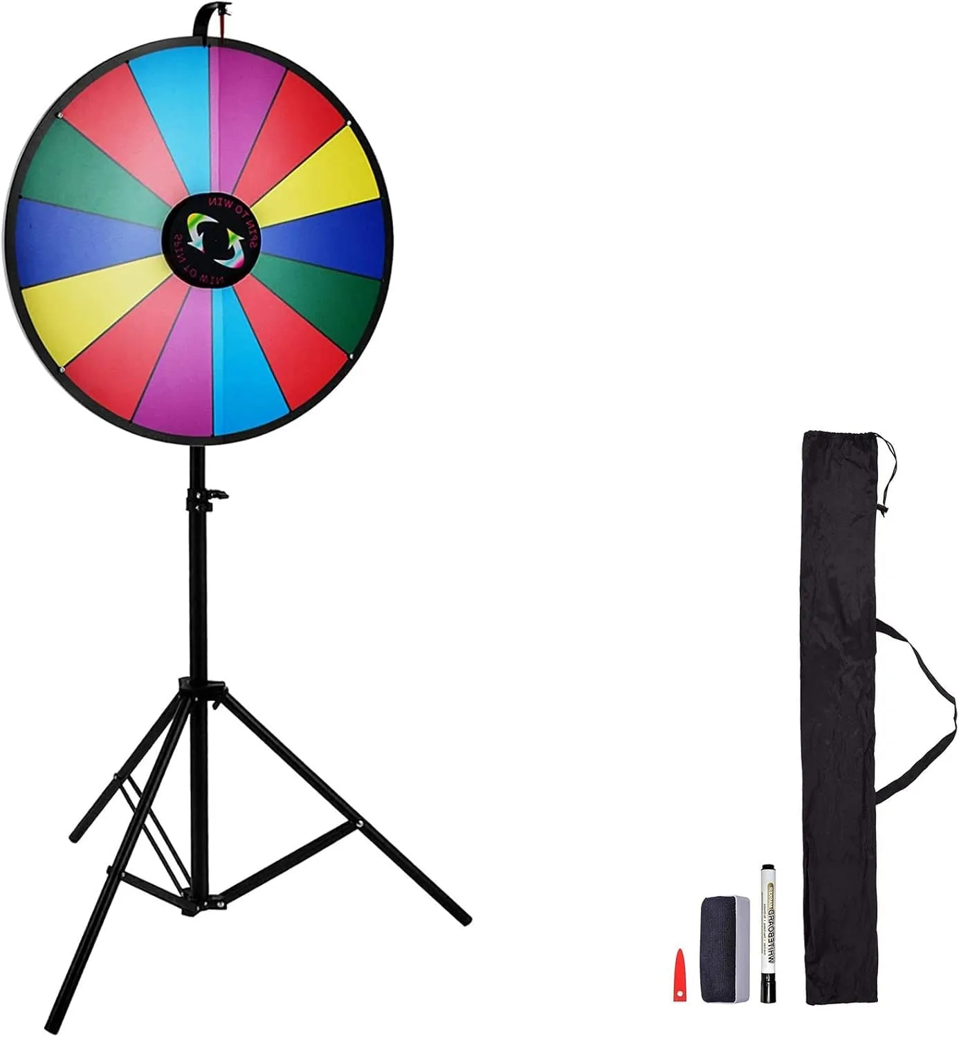 Ruota della Fortuna VEVOR 24 Pollici con Treppiede Regolabile