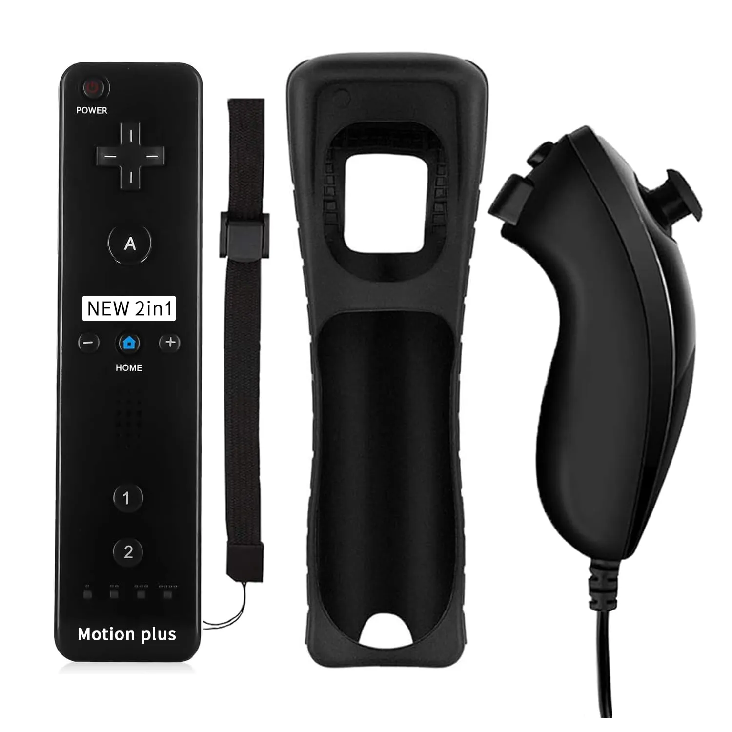 QUMOX Telecomando Wii Bluetooth con Motion Plus Integrato - Nero