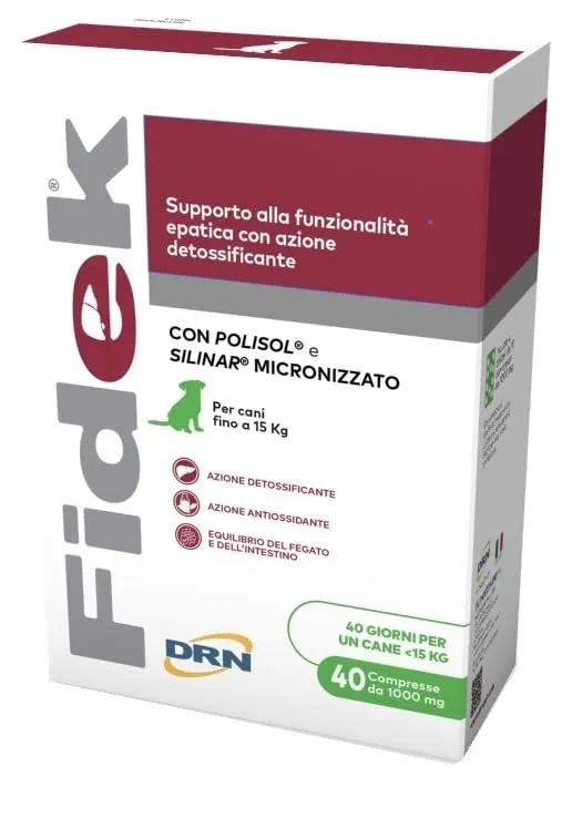 D.R.N. Fidek 40 Compresse - Supporto Epatico Cani < 15kg