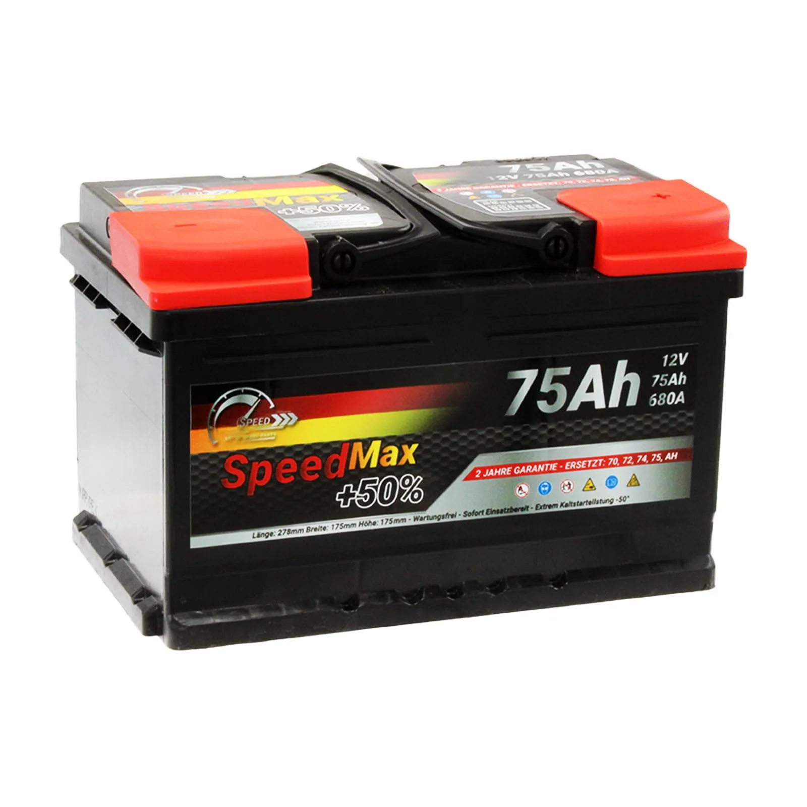 Batteria Auto Speed Max 75Ah 680A 12V L3B