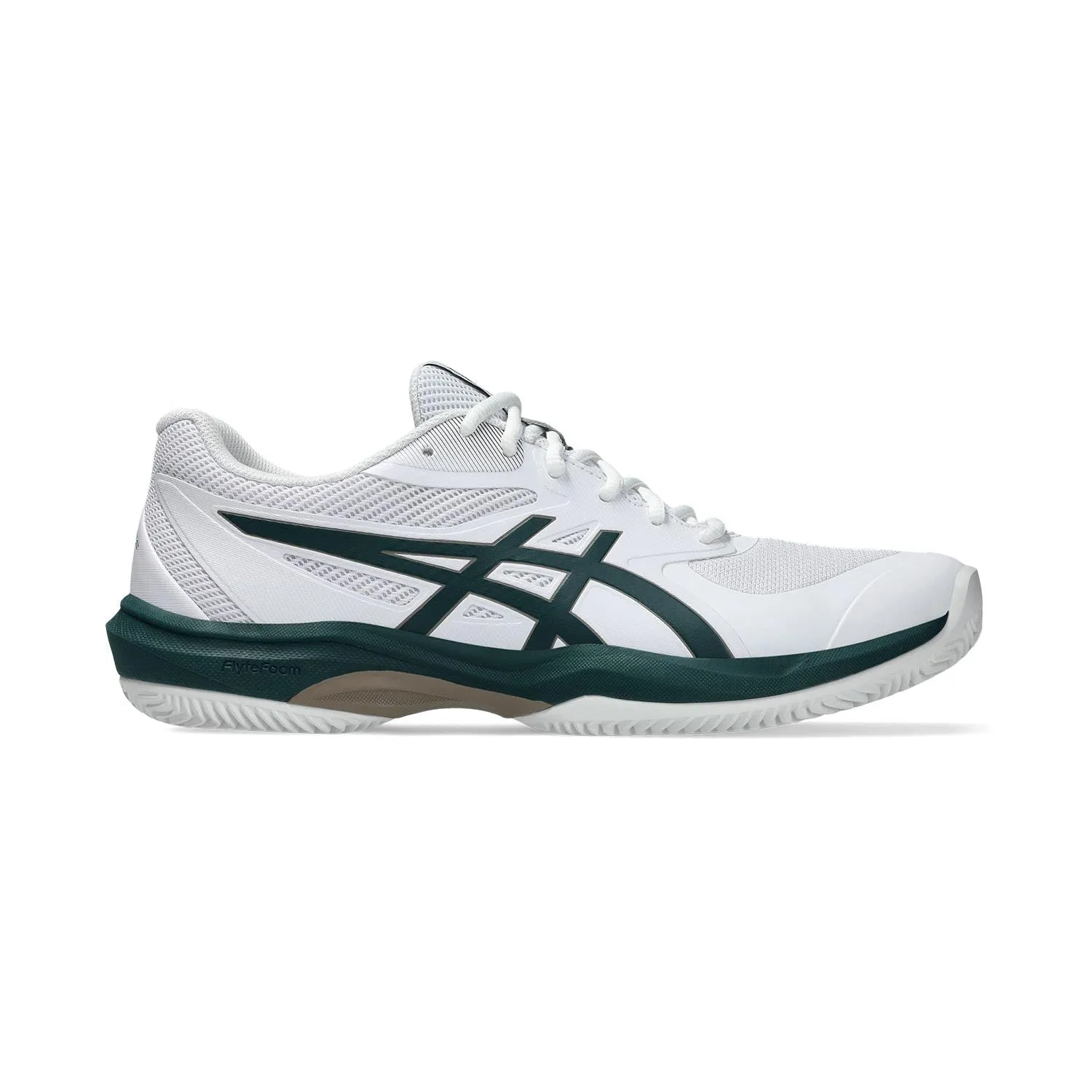 ASICS Game FF Clay, Sneaker Uomo, Bianco/Verde SASSONE