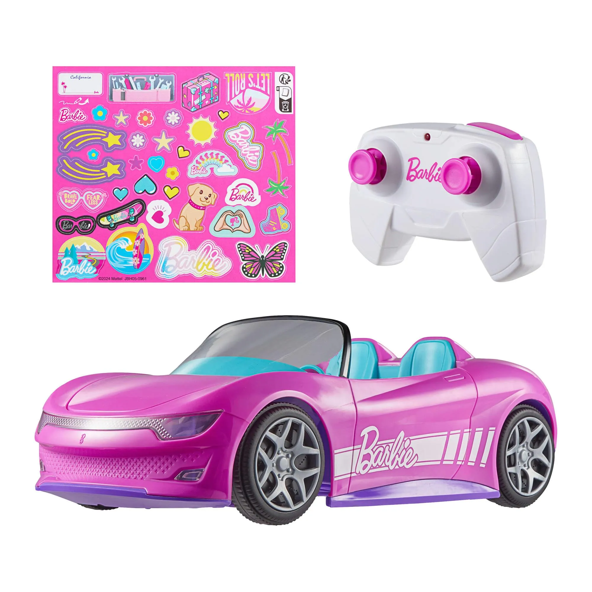 Hot Wheels Barbie - Cabrio RC, auto rosa telecomandata