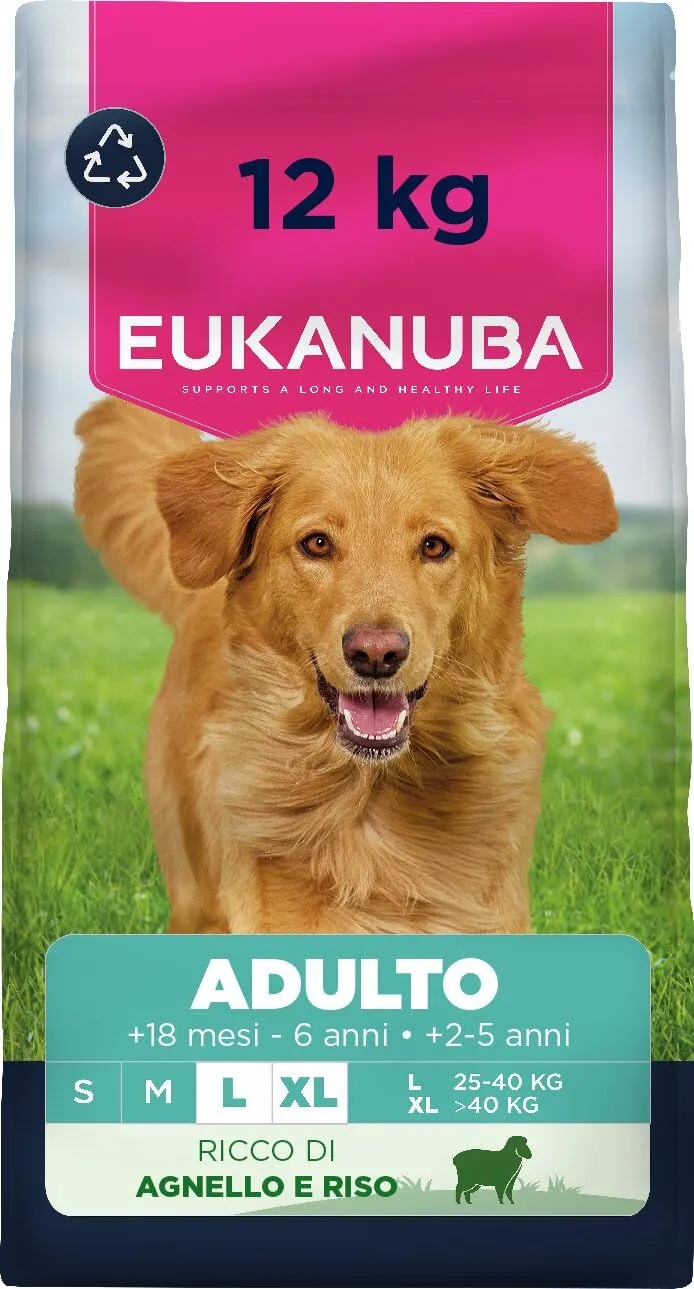 Eukanuba Adult Large Breed Agnello e Riso - Alimento Completo per Cani di Taglia Grande