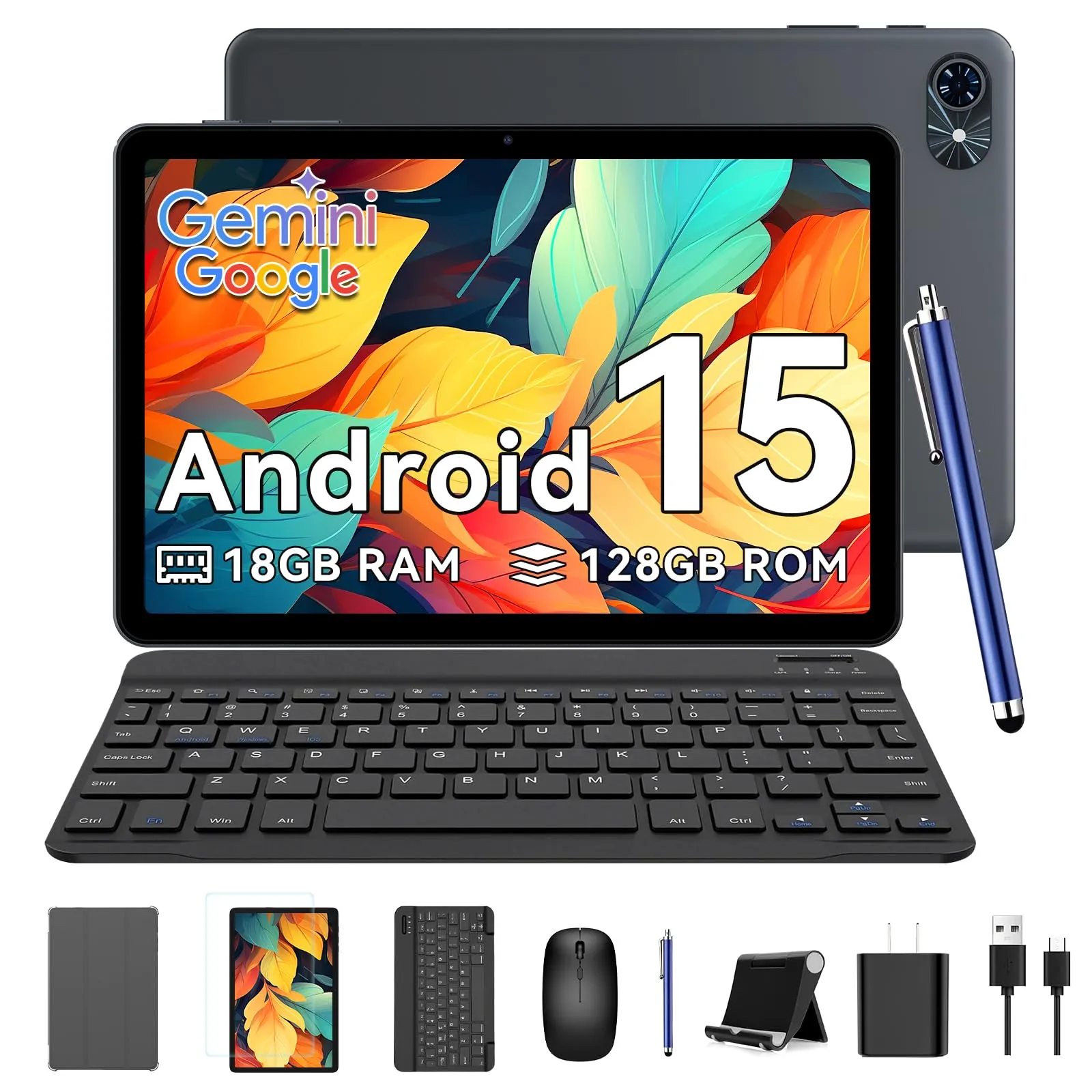 TABWEE T80 Tablet Android 15 con Tastiera e Accessori