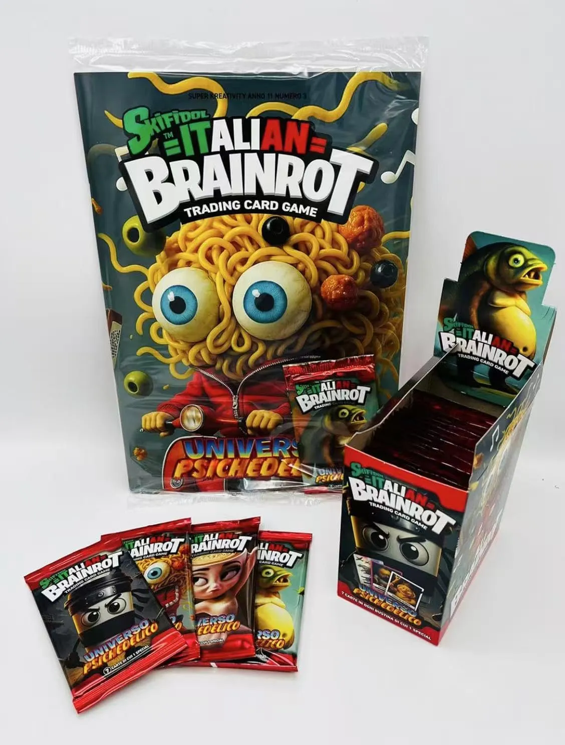 Skifidol Italian Brainrot TCG - Album Raccoglitore + Scatola Box 24 Bustine Sigillate