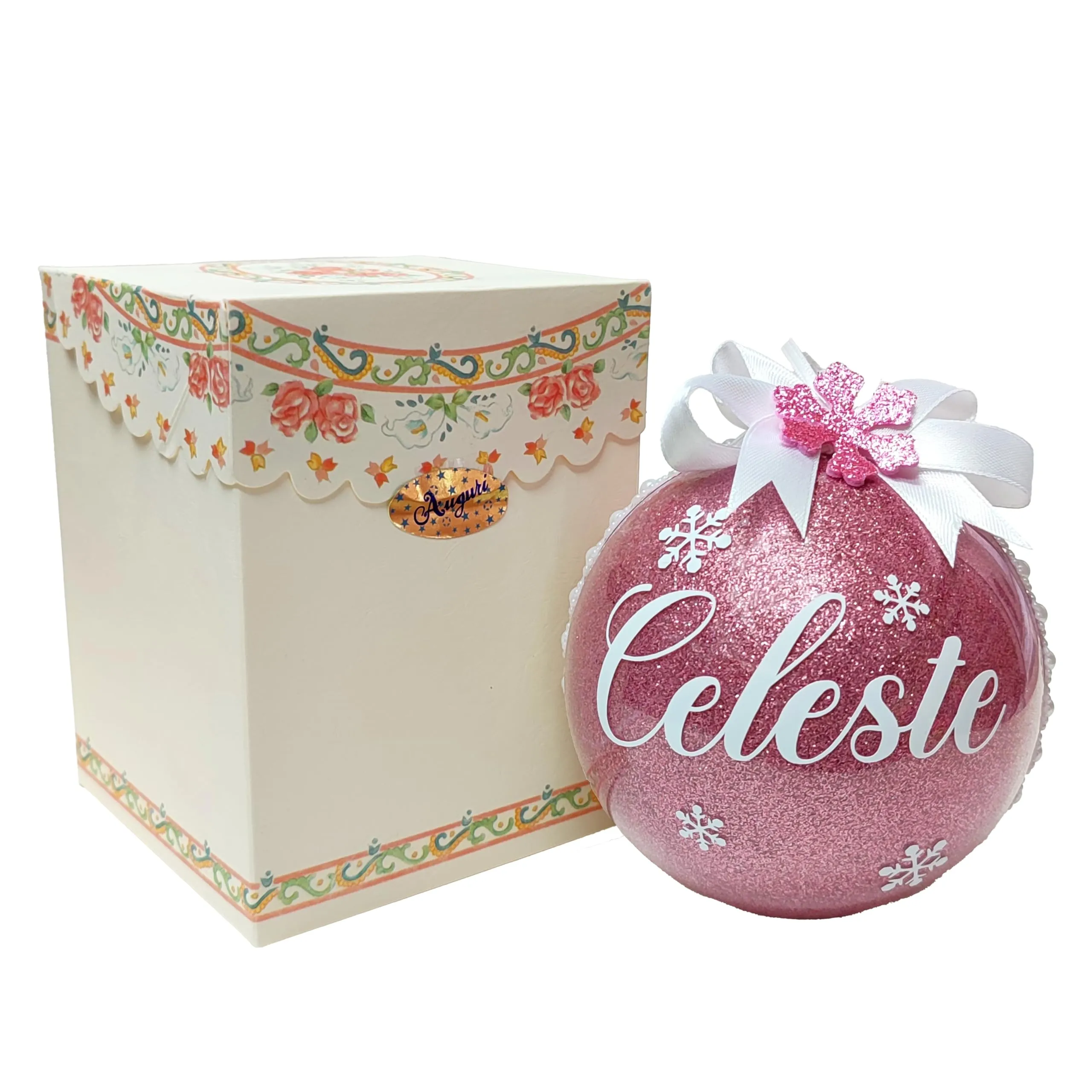 Pallina di Natale Personalizzata 10 cm - Decorazione Unica per il Tuo Albero
