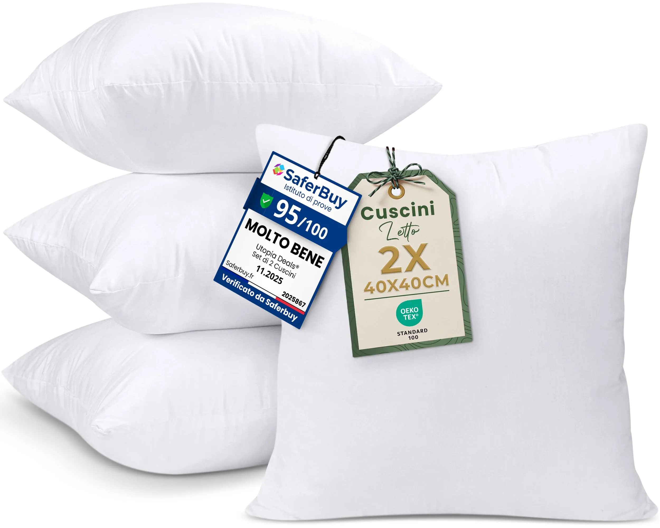 Utopia Bedding Set di 4 Cuscini 40x40 cm