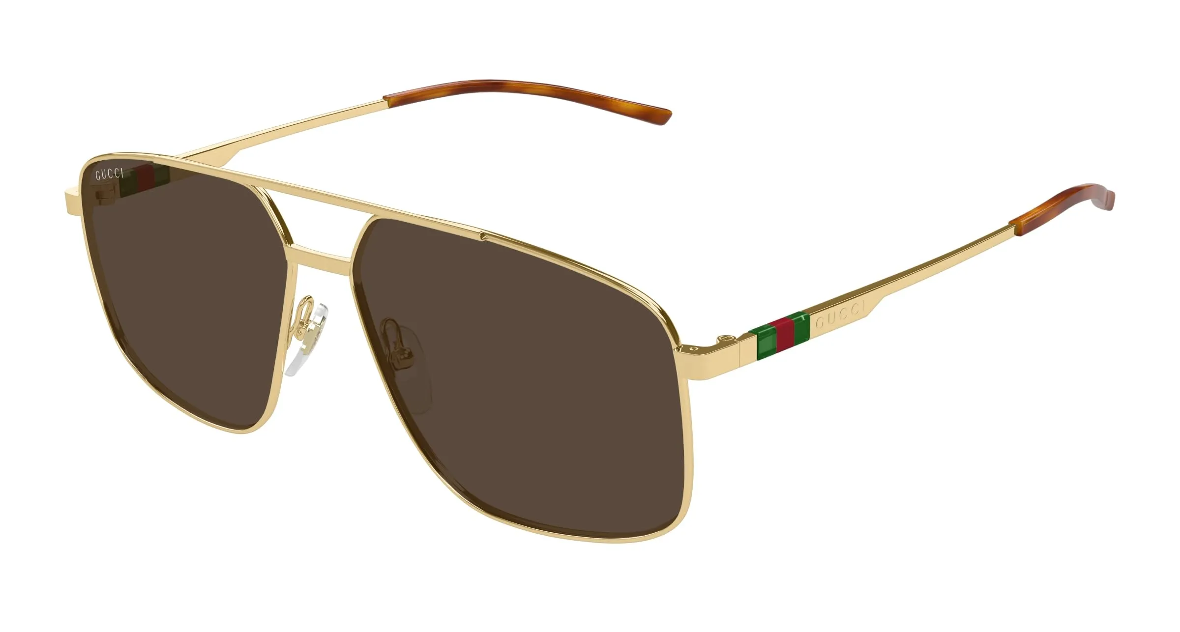 Gucci GG1676S Occhiali da Sole Oro-Oro-Marrone