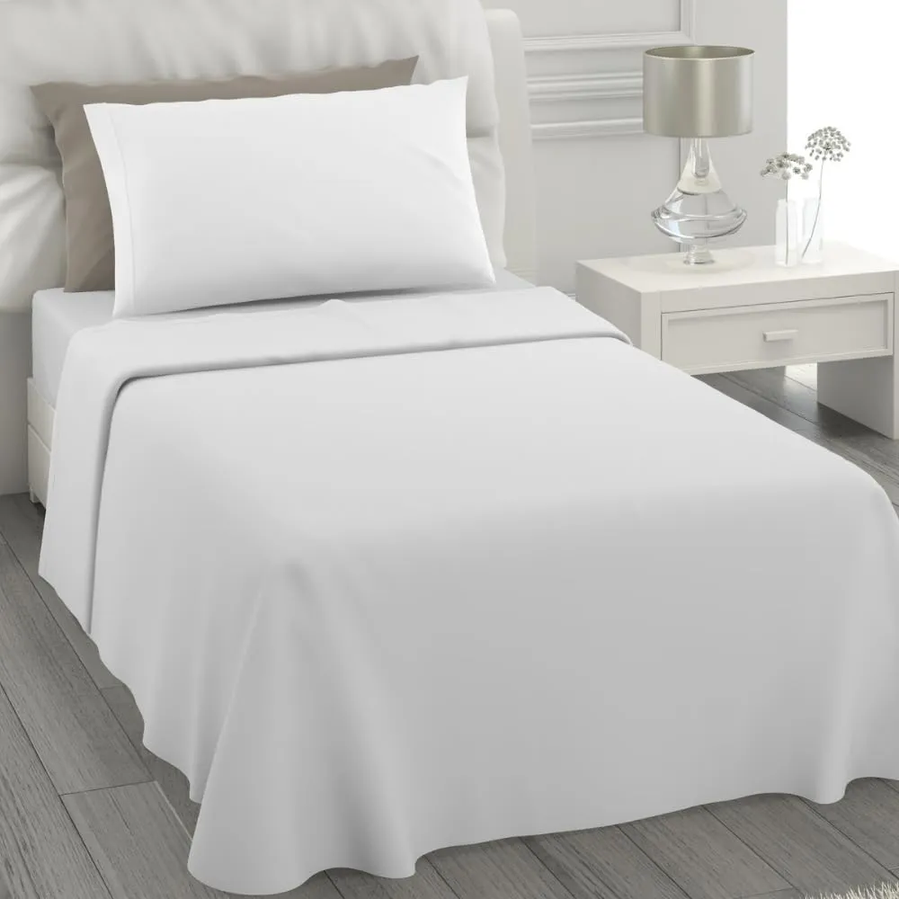 L'ANTICO ARCOLAIO - Lenzuola Letto Singolo 100% Cotone Bianco