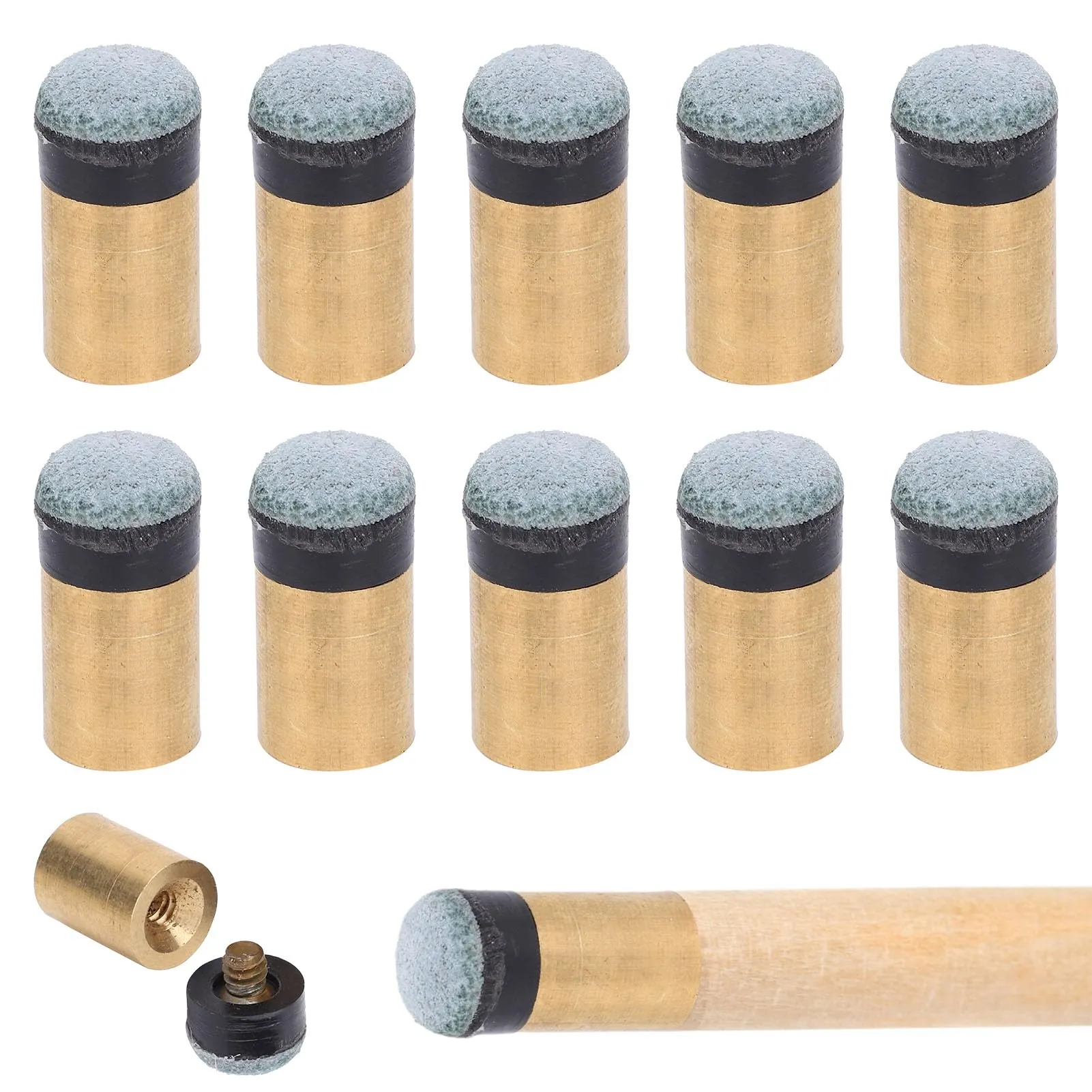 Agatige Puntali per Stecca da Biliardo 11mm - 10 Pezzi