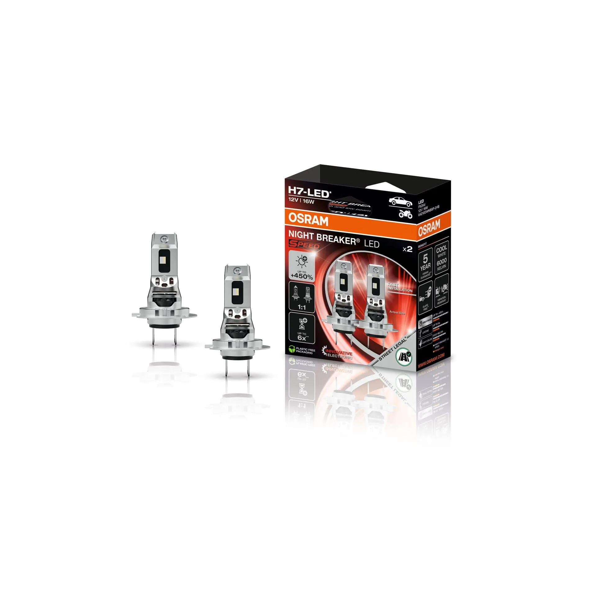 OSRAM NIGHT BREAKER LED SPEED H7: Illumina la Tua Strada con Potenza e Stile