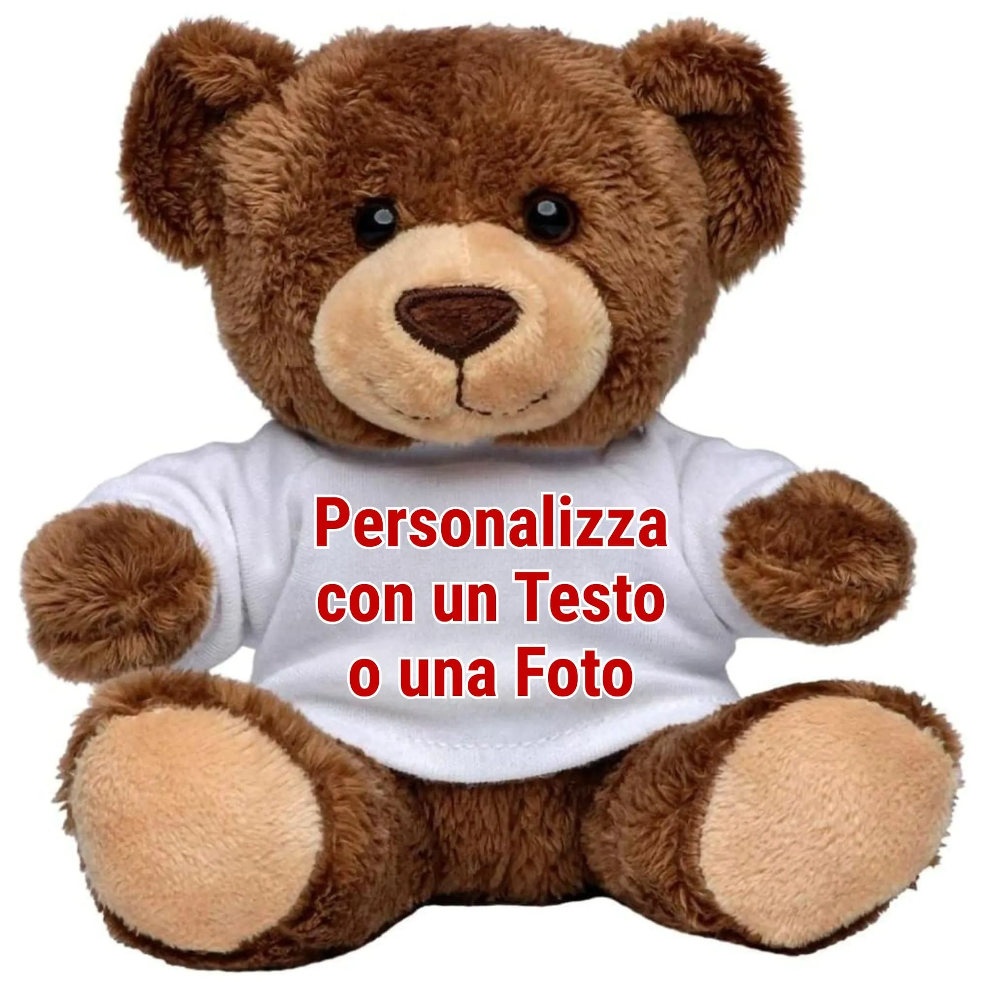 Orsetto di Peluche Personalizzato con Foto e Testo - 14cm