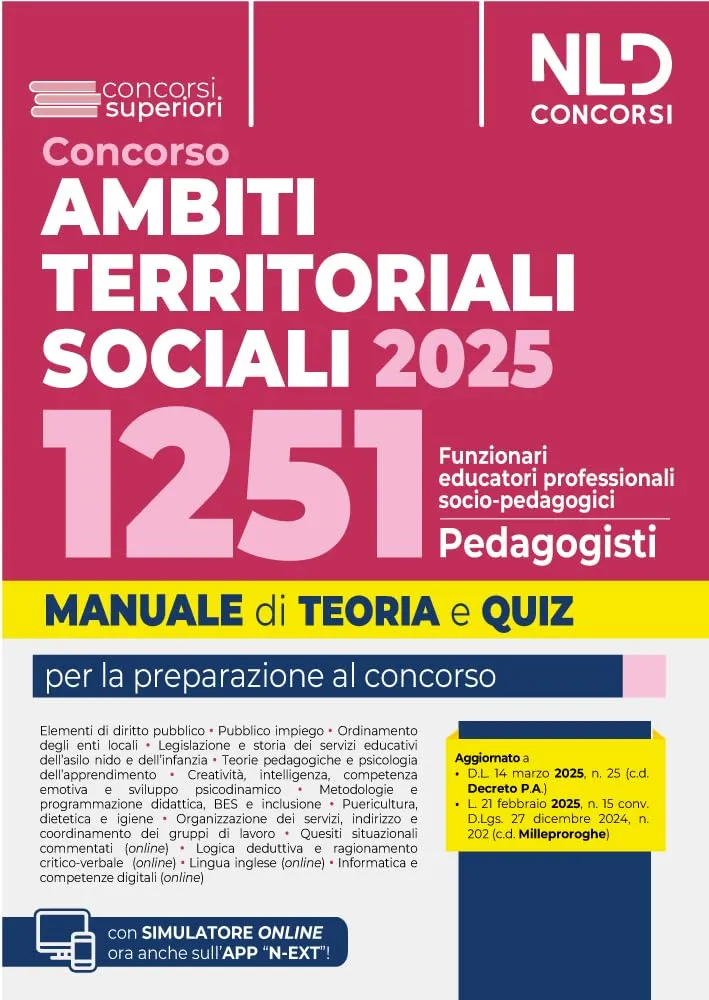 Manuale Concorso ATS Funzionari Educatori: Teoria e Quiz per 1251 Posti