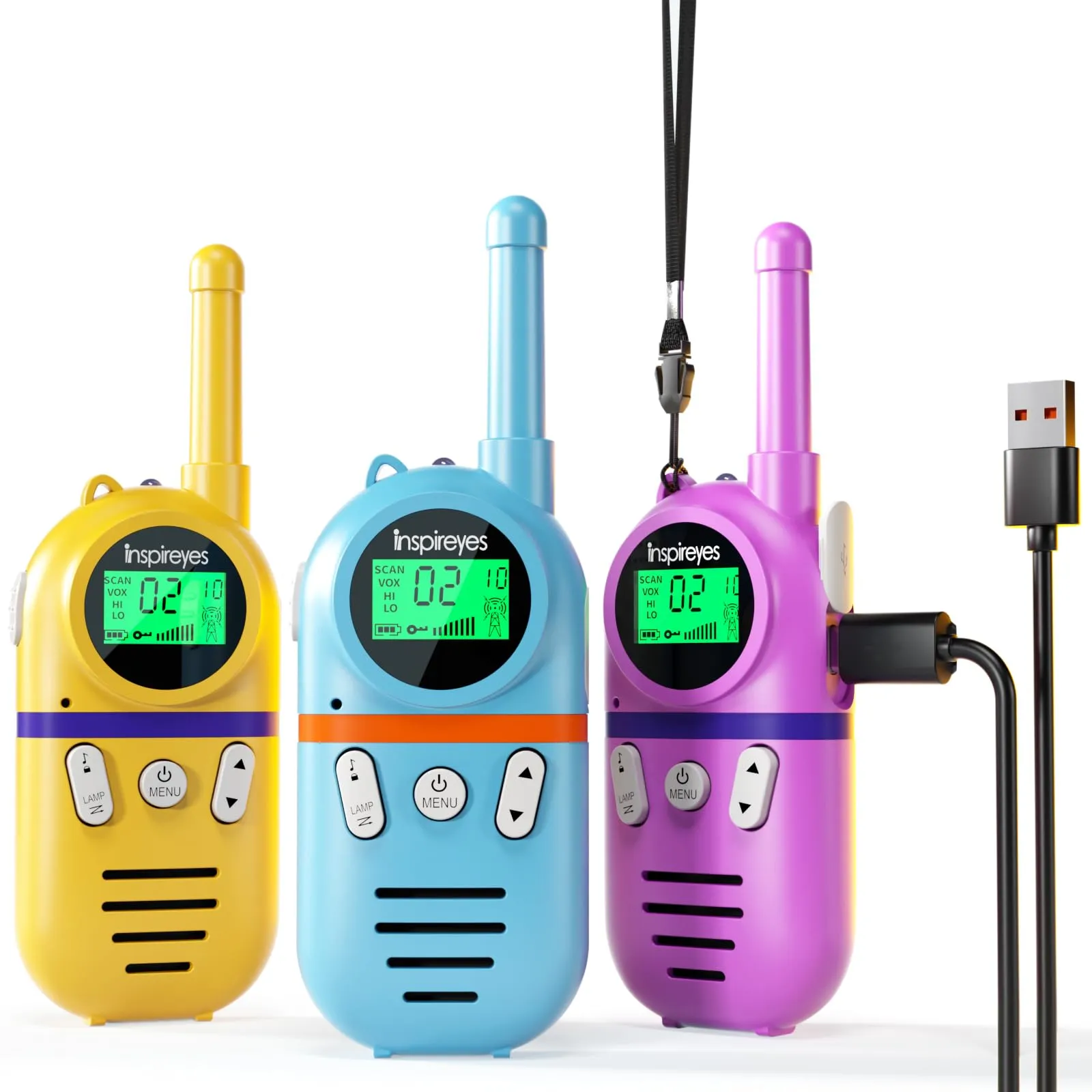 Inspireyes Walkie-Talkie Ricaricabili per Bambini
