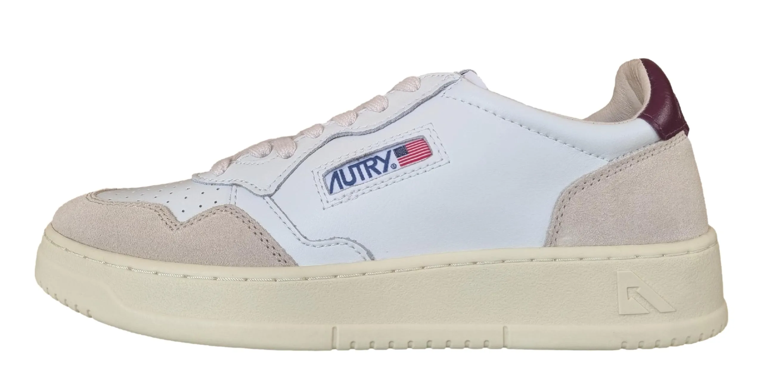Autry Medalist Scarpe Sneakers Uomo Pelle Bianco Borgogna