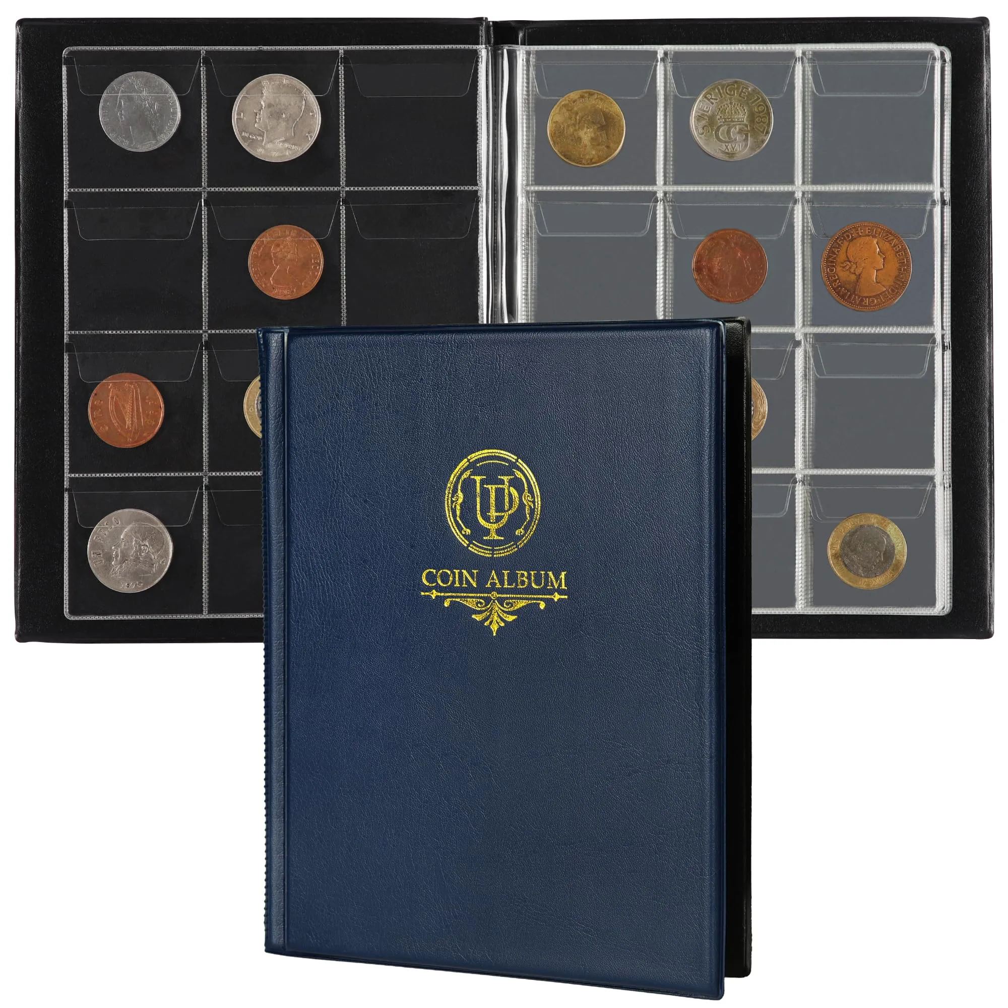 Uncle Paul 10 Fogli Portamonete Misti per Raccolta Penny Pounds Pence Cents