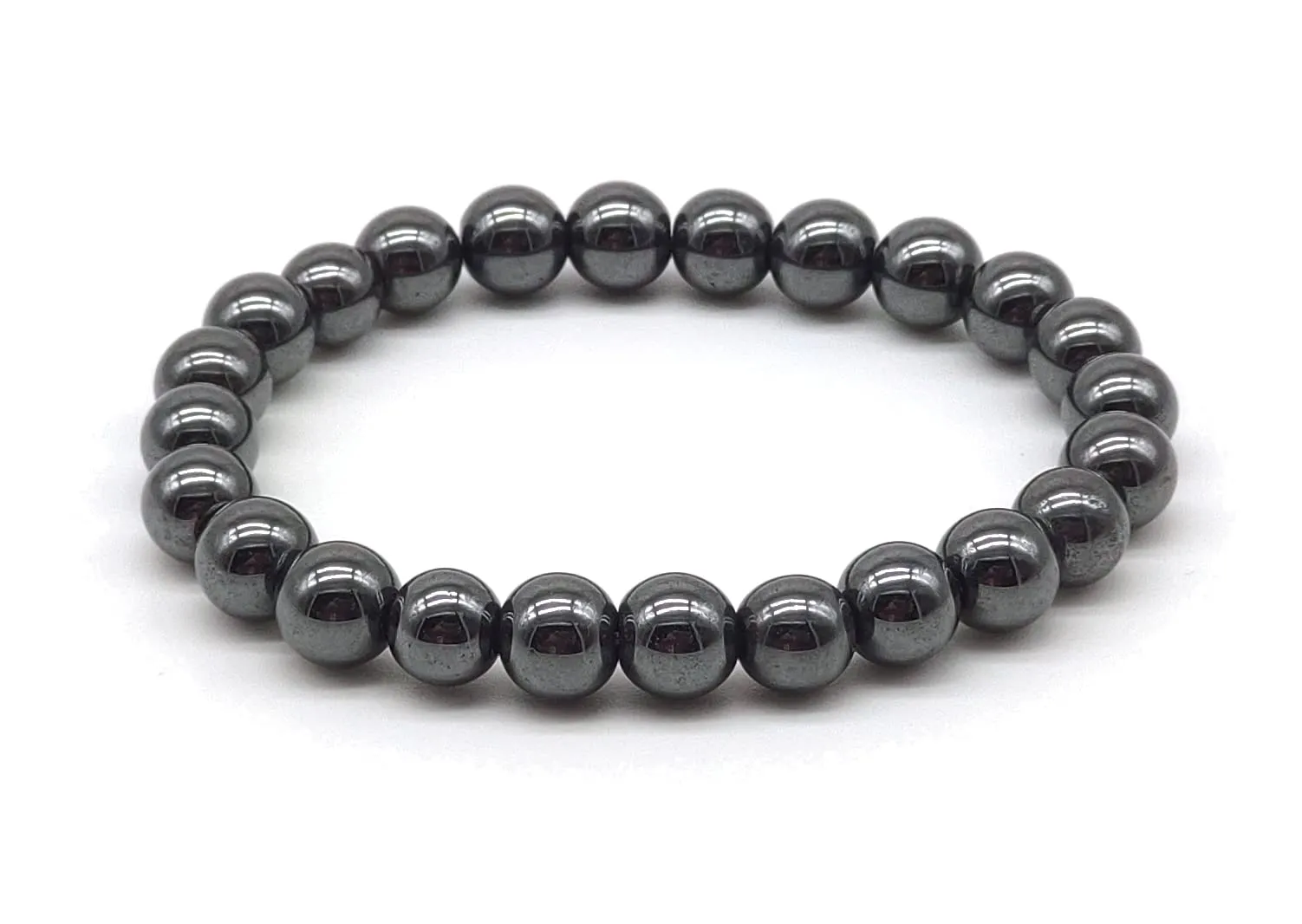 Bracciale Ematite Unisex in Pietre Dure Naturali - Fatto a Mano
