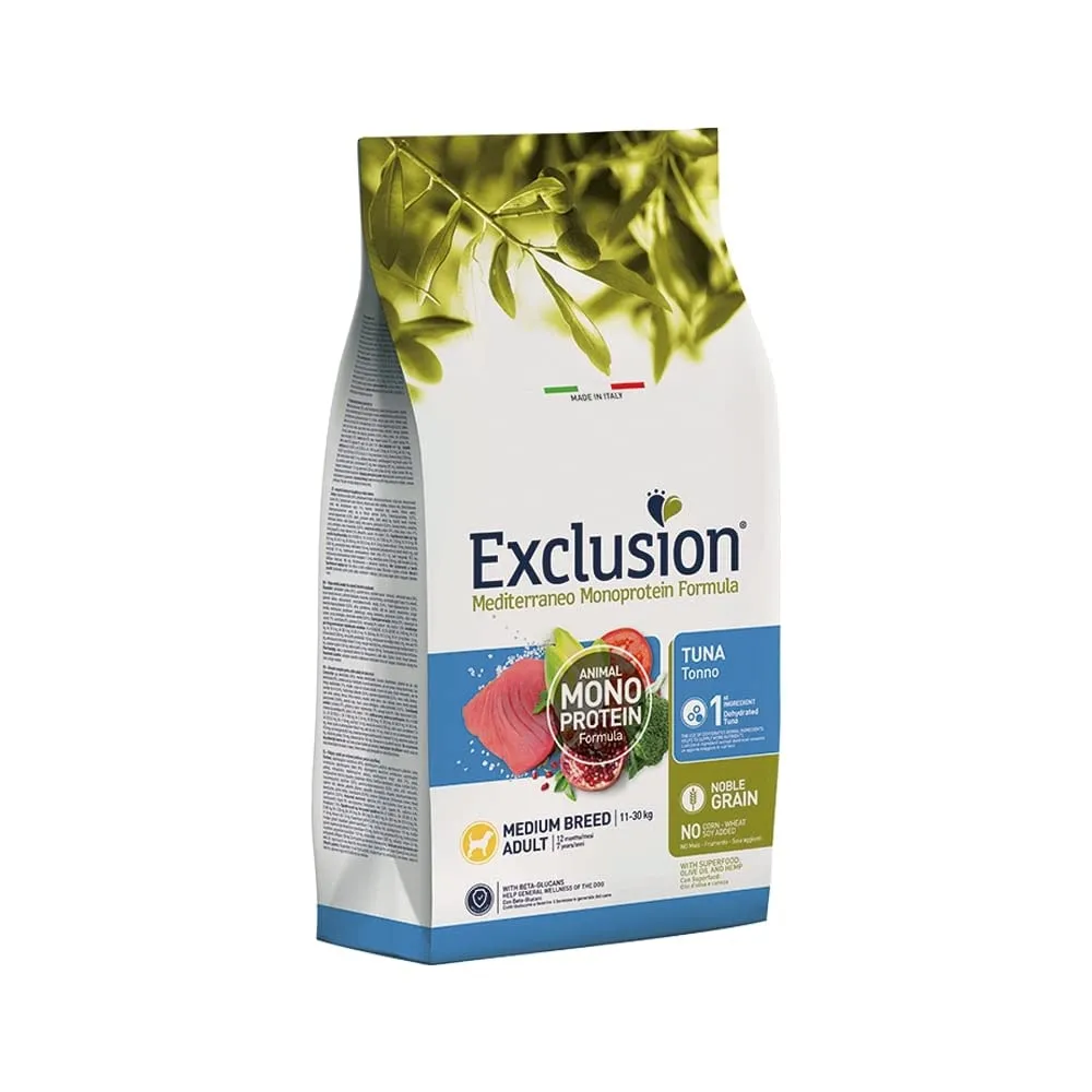 Exclusion Mediterraneo Monoprotein Adult Medium Tonno 3 kg