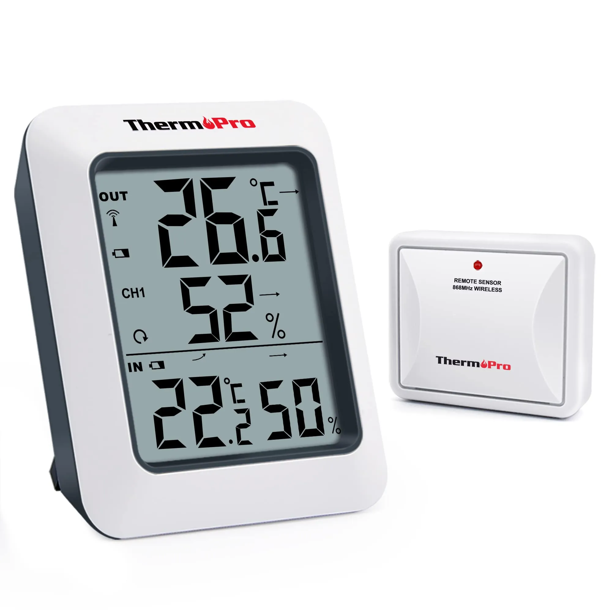 ThermoPro TP60S Termometro Igrometro Digitale Wireless per Interni ed Esterni